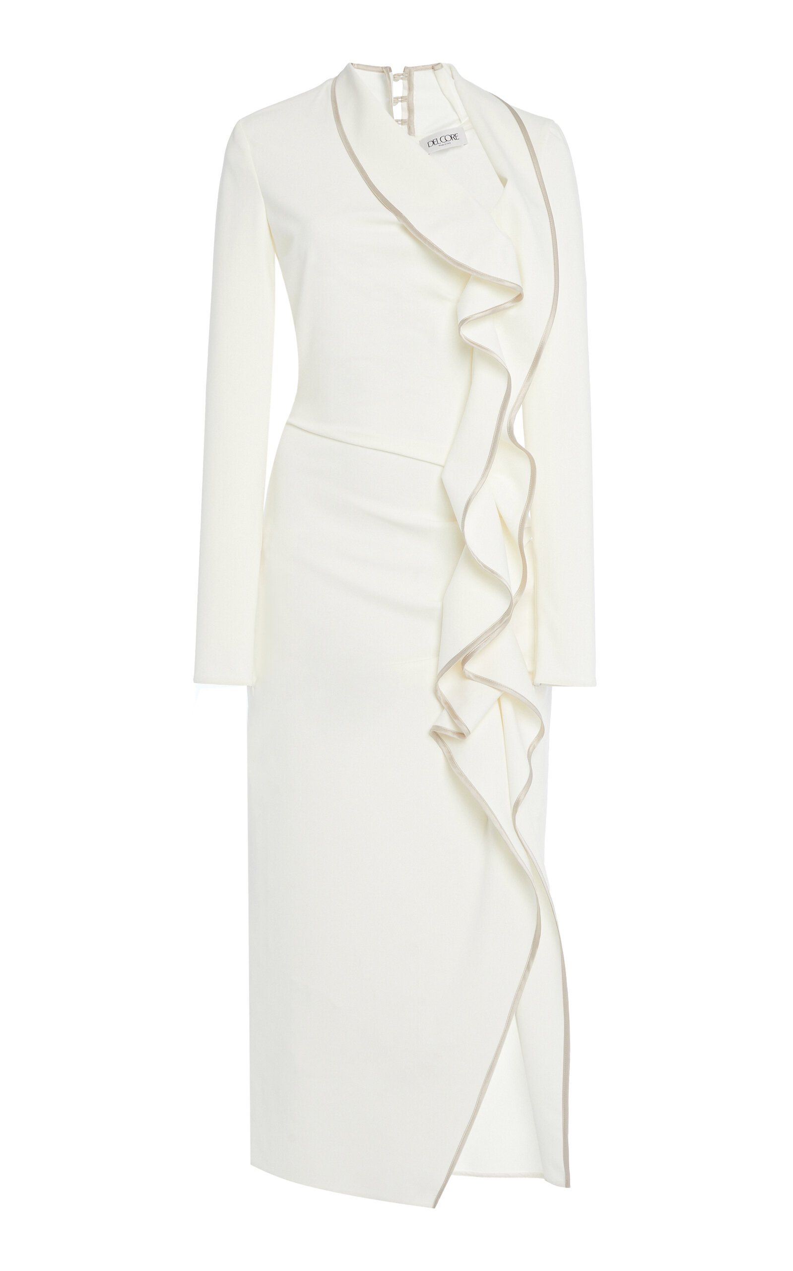 Shop Del Core Draped Dress In White