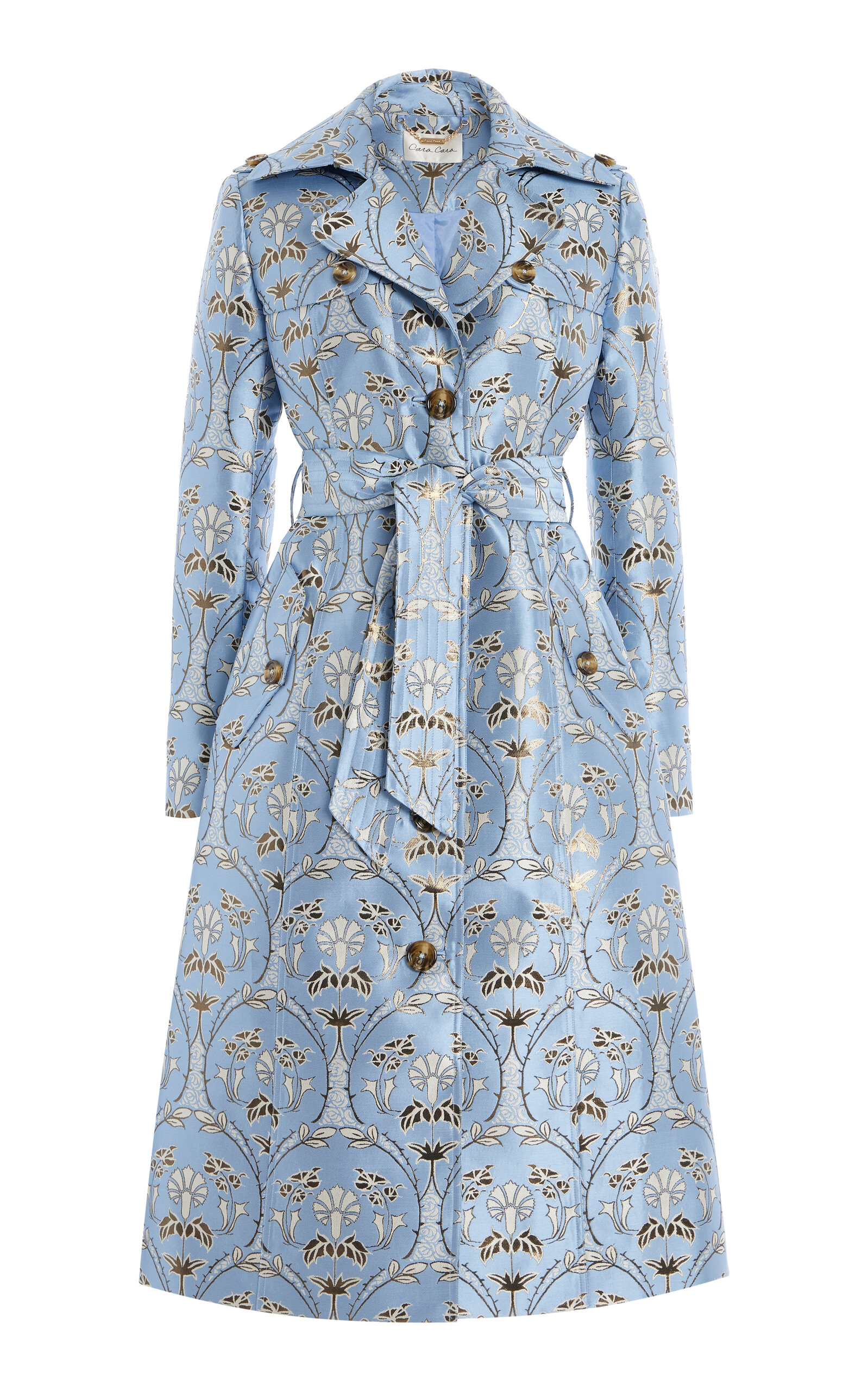 Karlie Jacquard Trench Coat