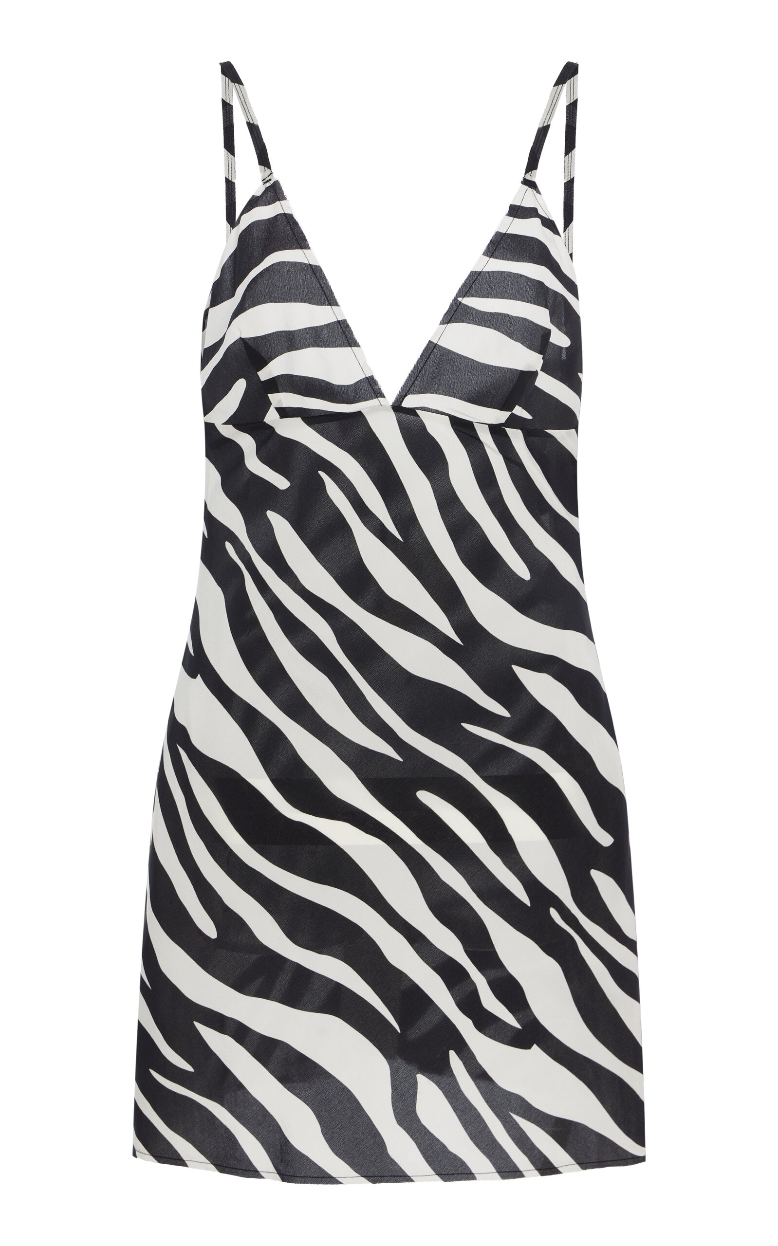 Zebra-Print Cotton Mini Dress