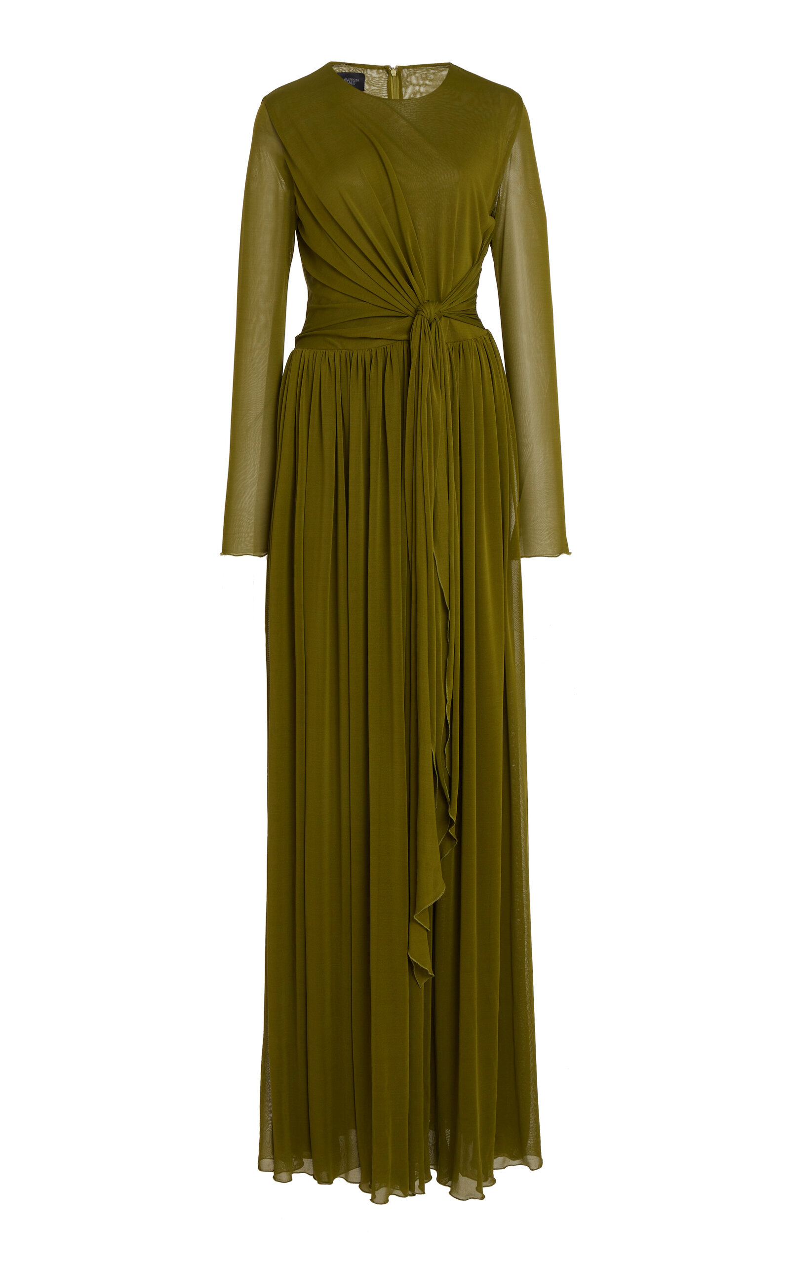 Tie-Detailed Jersey Maxi Dress