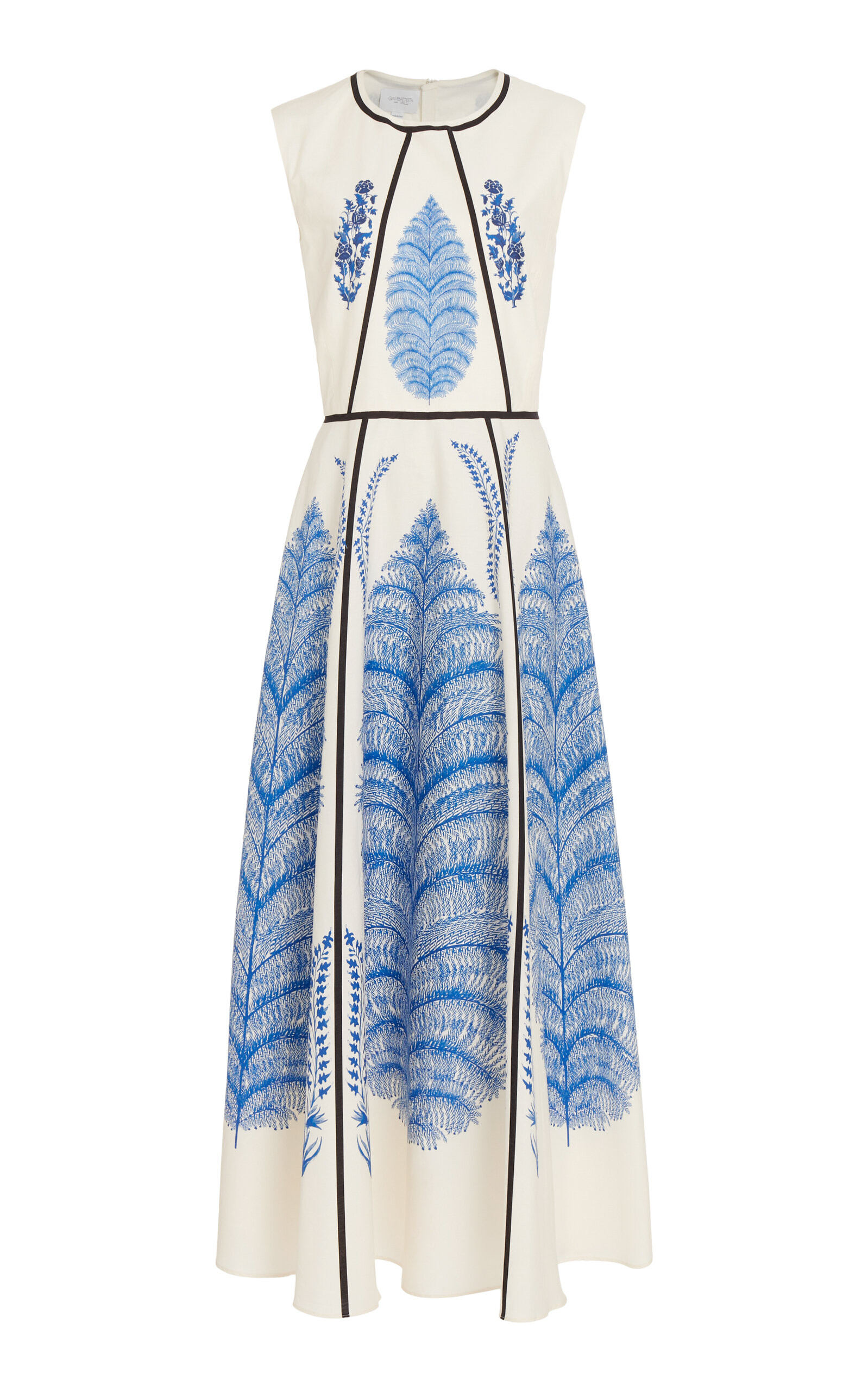 Shop Giambattista Valli Printed Silk Midi Dress In Ivory