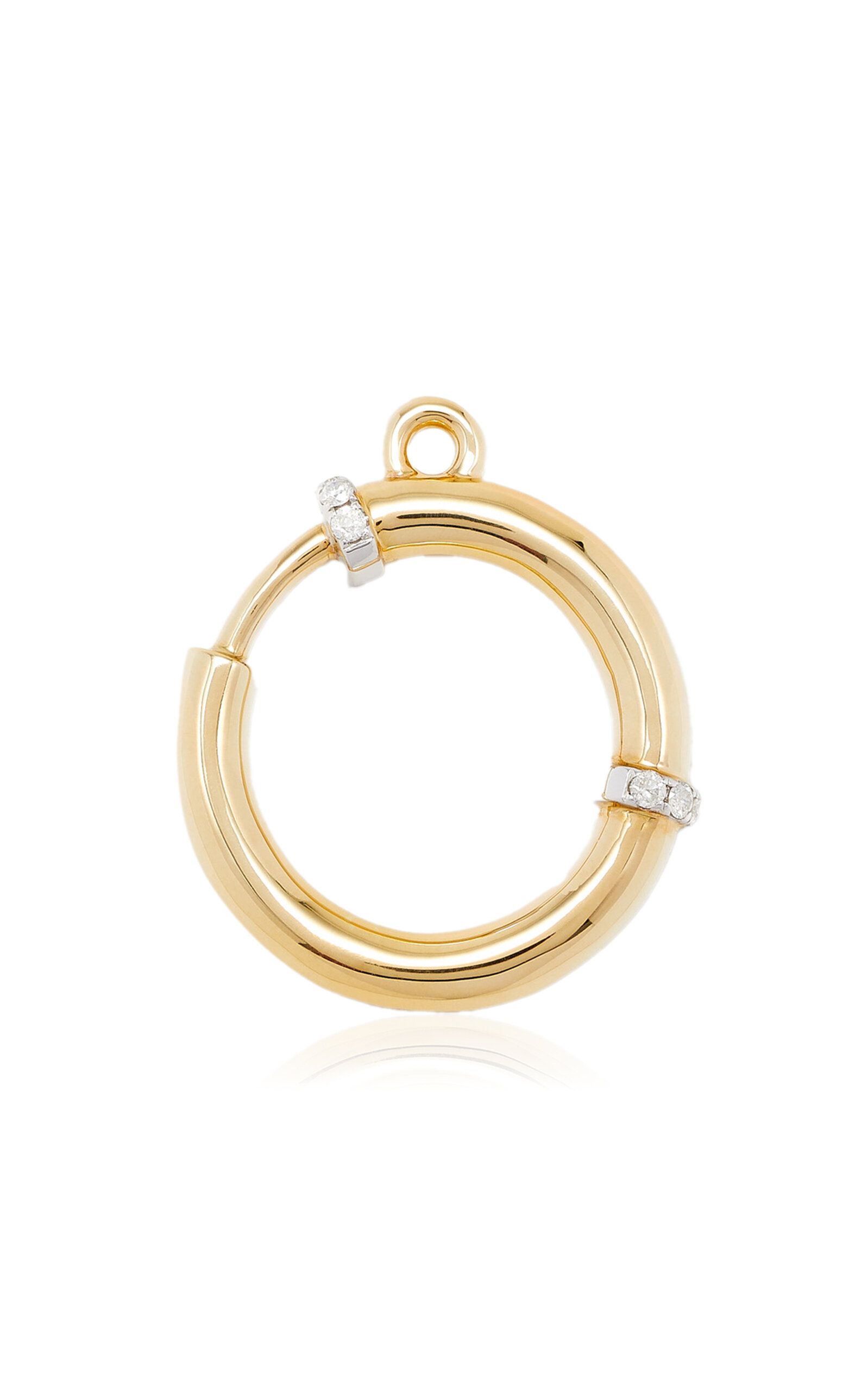 Shop Yvonne Léon Carabiner 9k Yellow Gold Diamond Ring