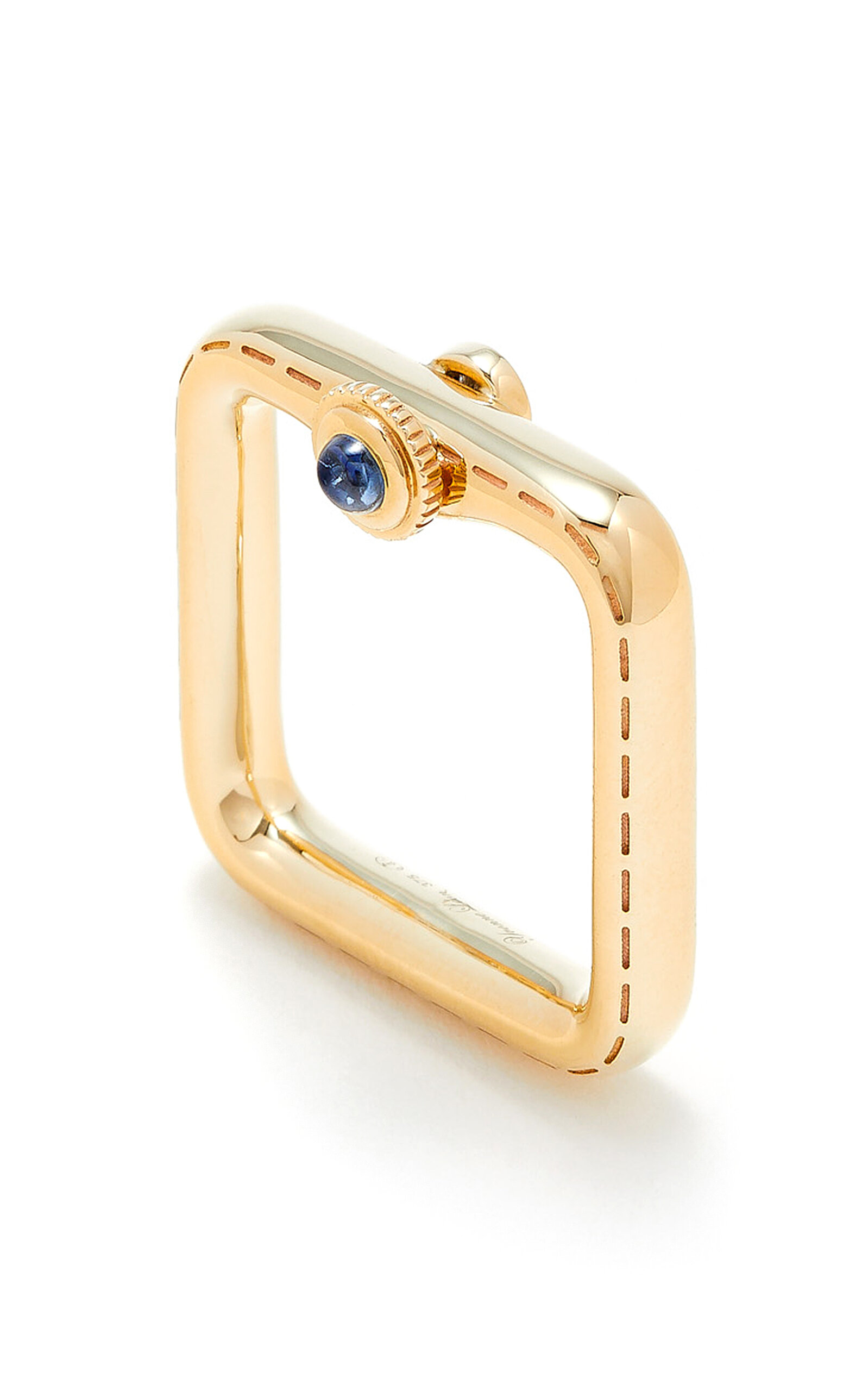 Shop Yvonne Léon Gousset 9k Yellow Gold Diamond; Sapphire Ring