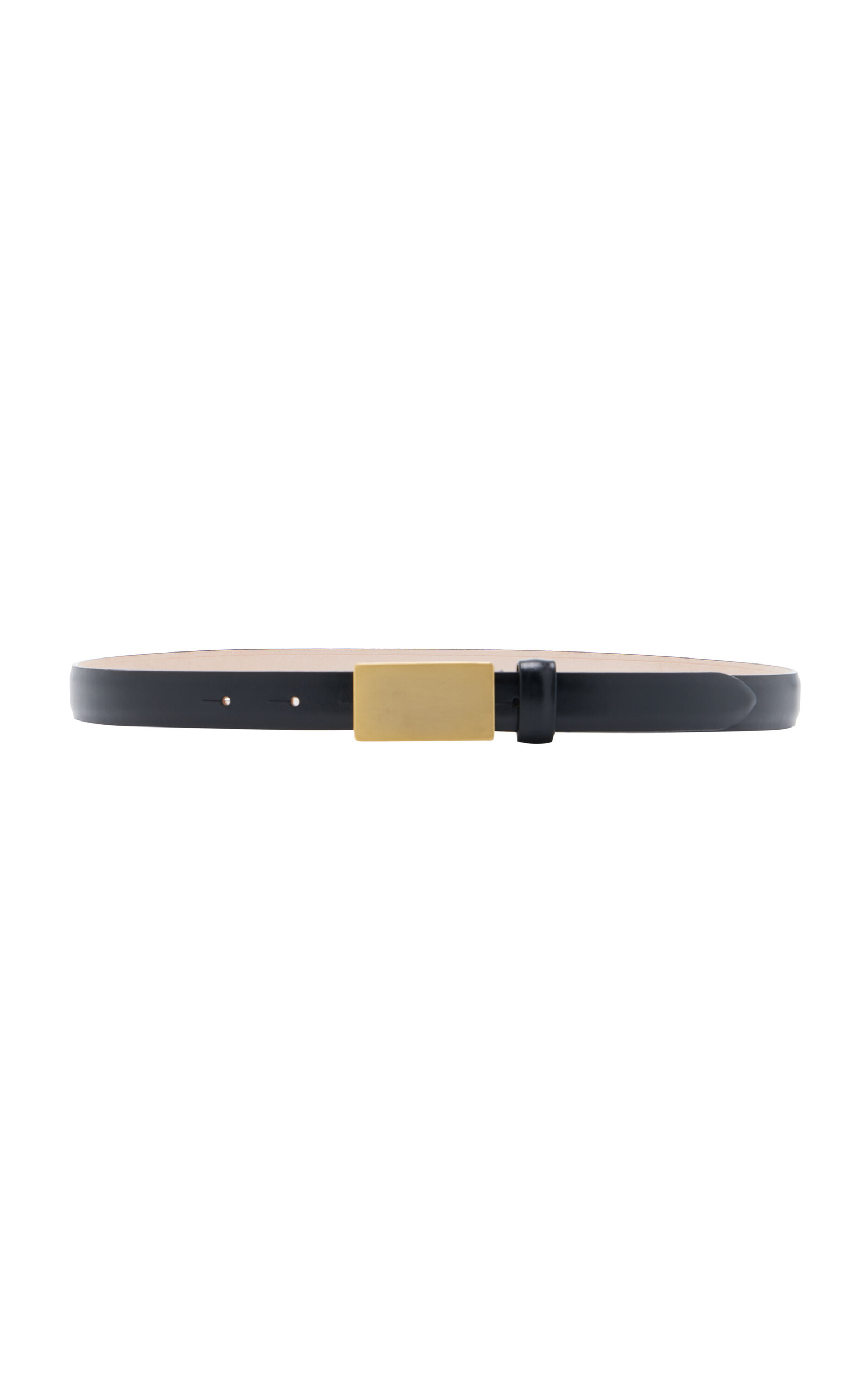 Shop Dehanche Signet Leather Belt In Black