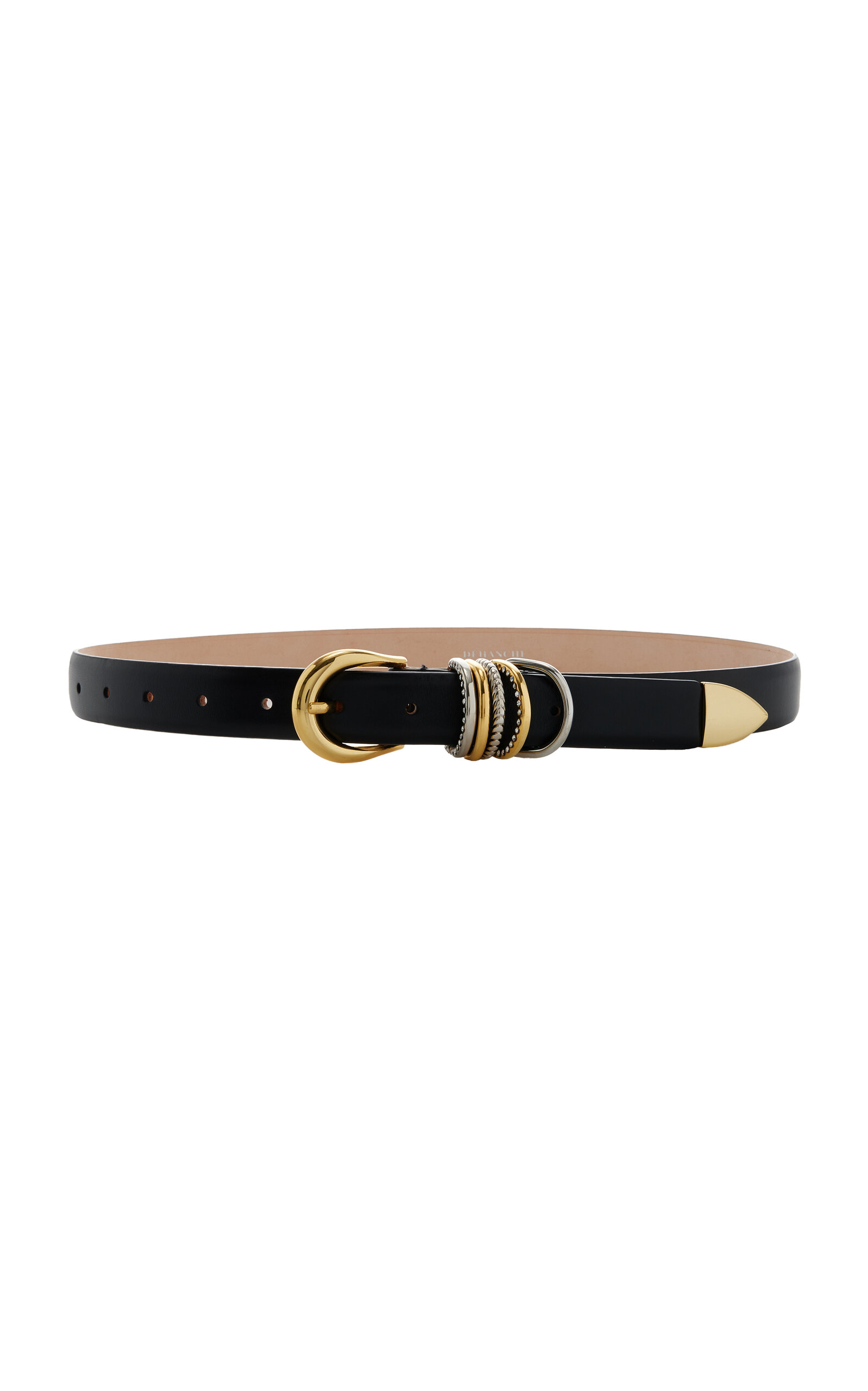 Shop Dehanche Hollyhock Leather Belt In Black