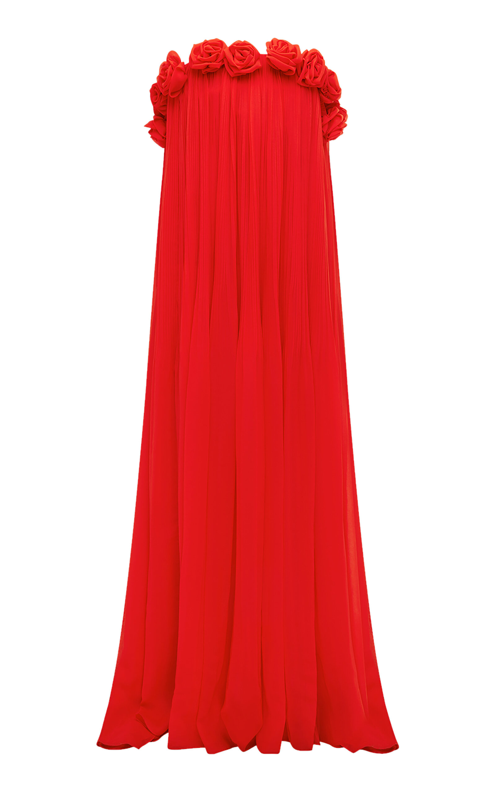 Camilla Rosette-Detailed Plissé Maxi Dress