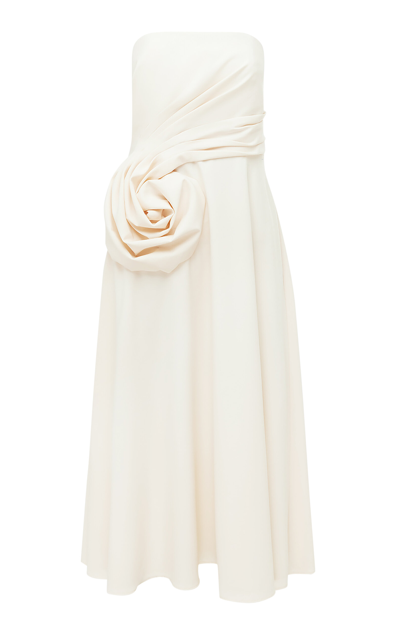 Ivanna Rosette-Detailed Crepe Midi Dress