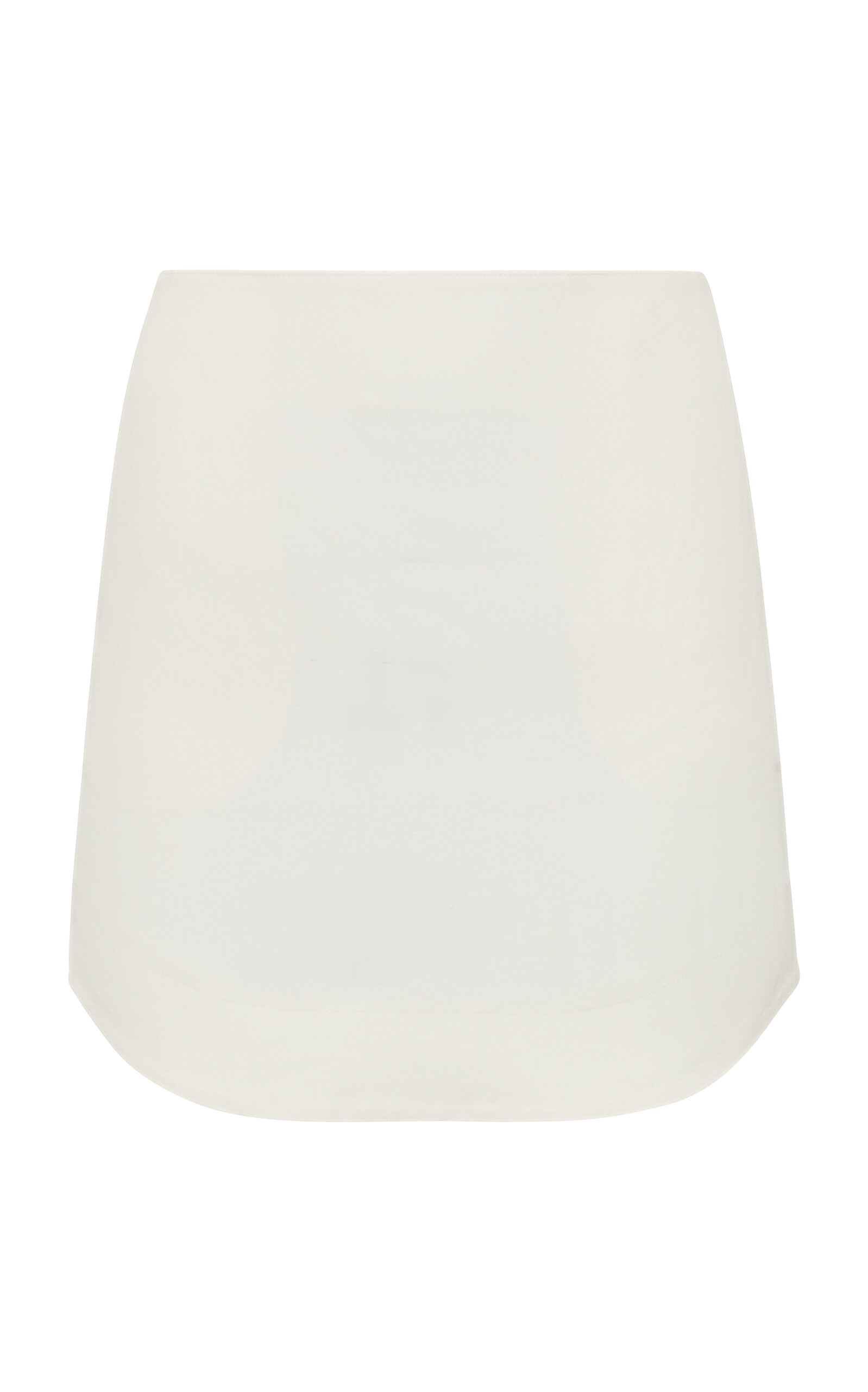 Curved Poplin Mini Skirt