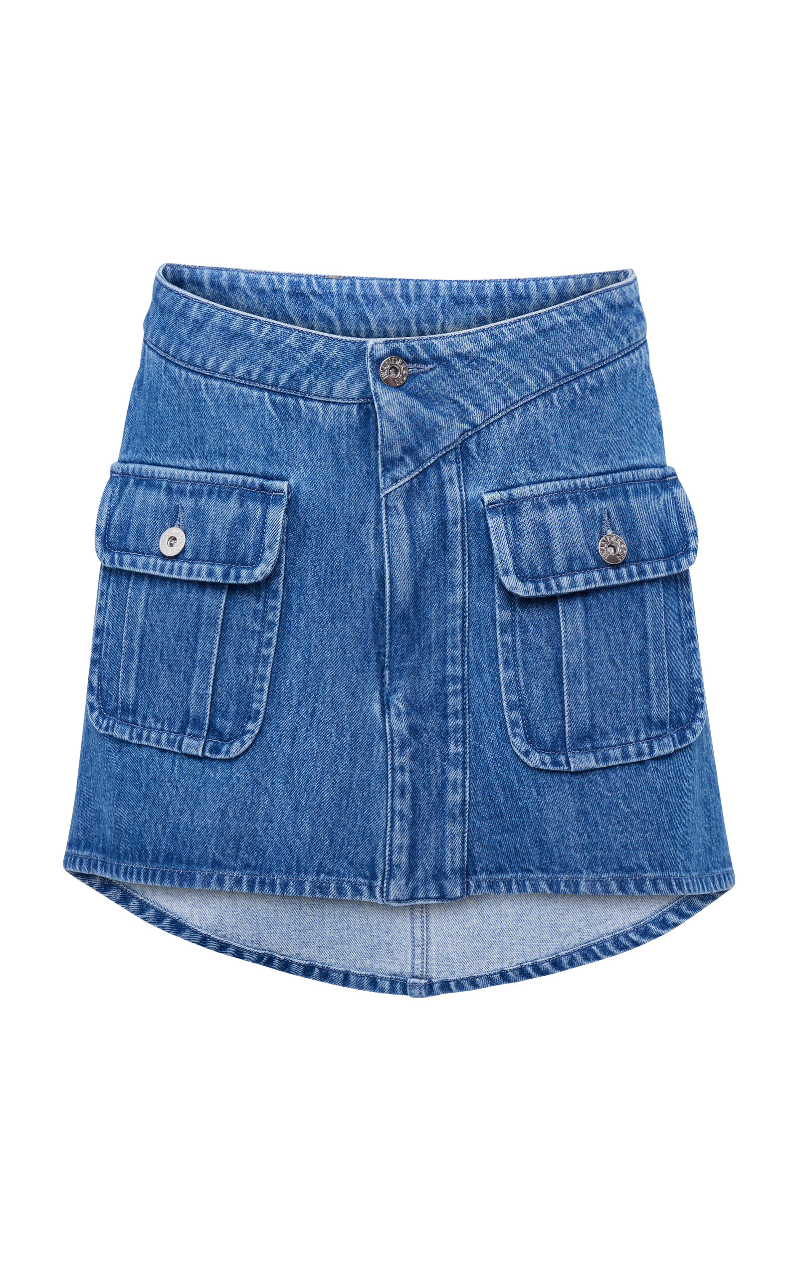 Pocket-Detailed Denim Mini Skirt