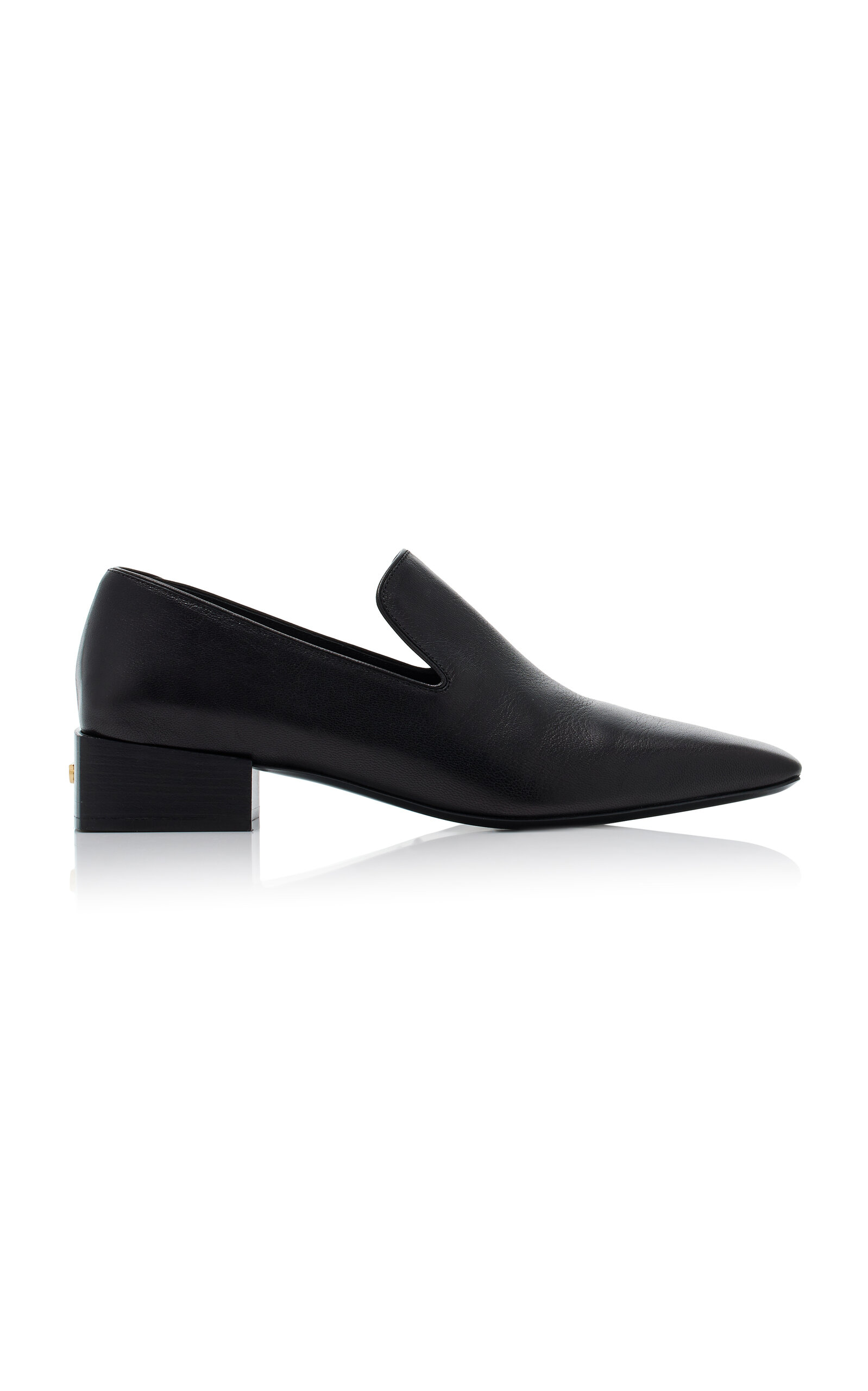 Shop Ferragamo Leather Loafers In Black