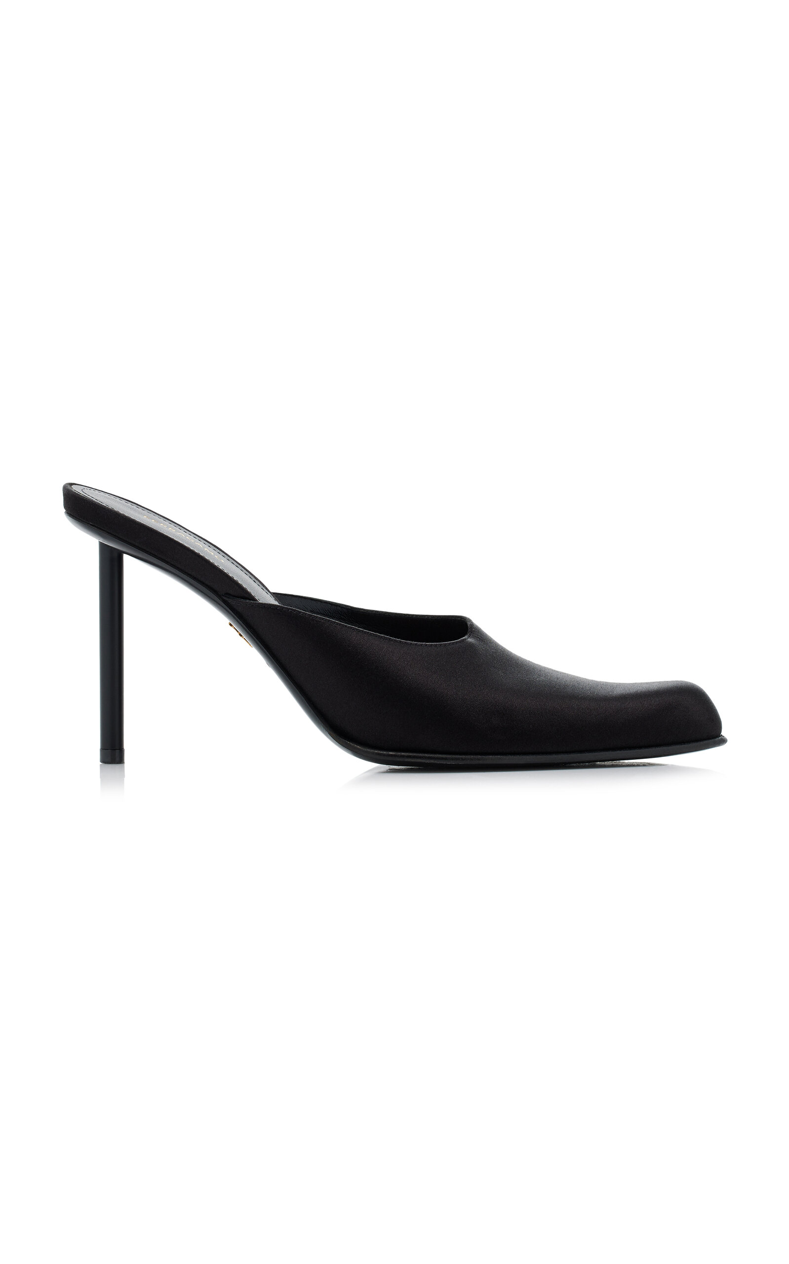 Shop Ferragamo Satin Mules In Black