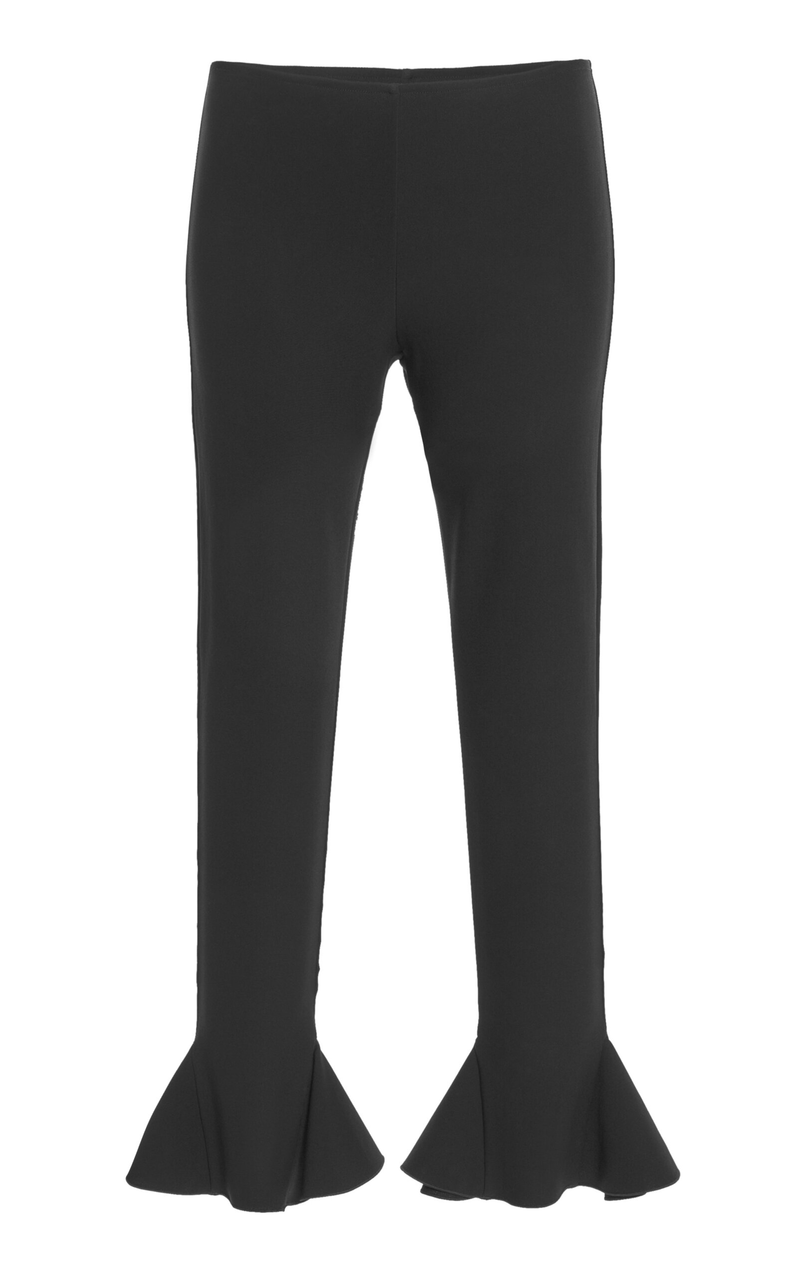 Shop Nensi Dojaka Cropped Flared Trousers In Black