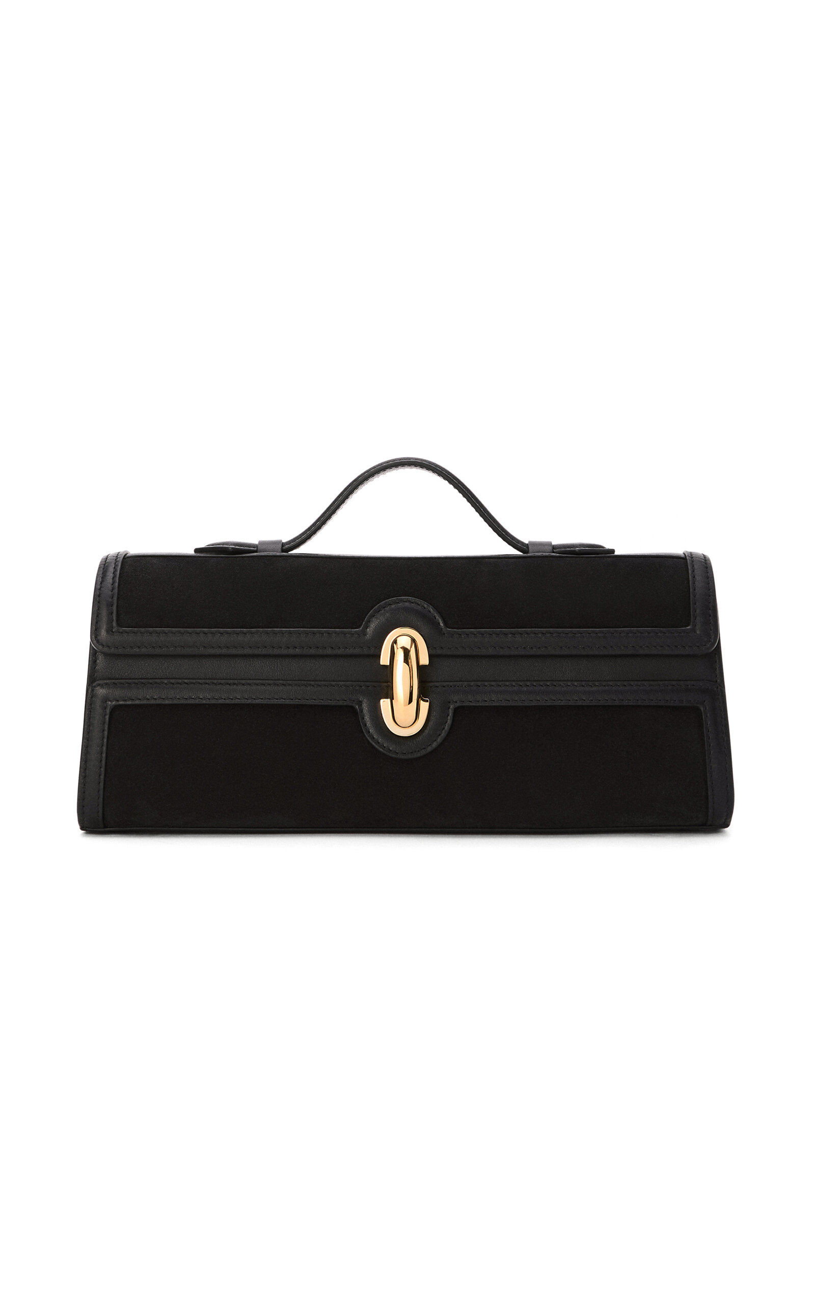 Slim Symmetry Suede Pochette