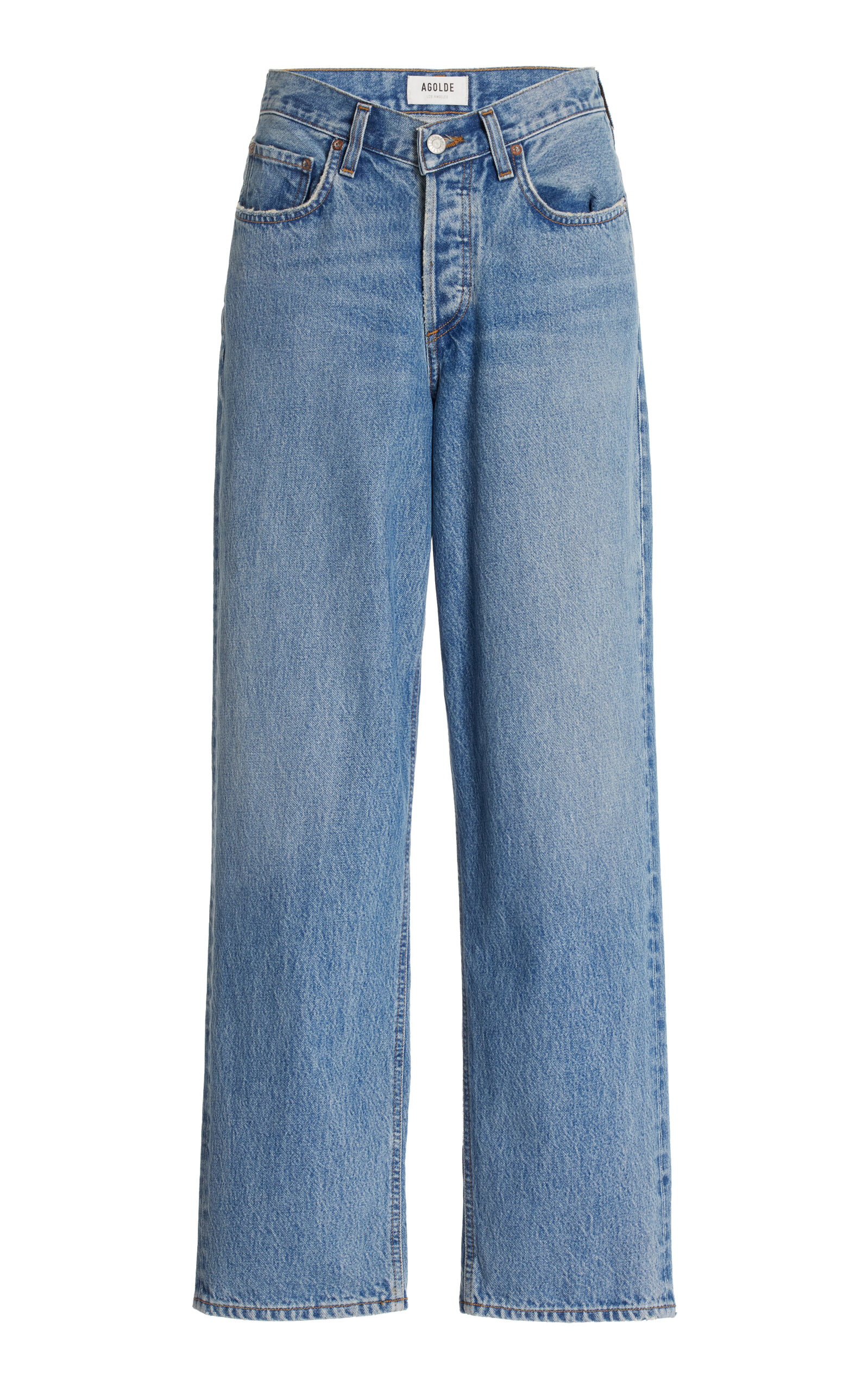 V-Front Rigid High-Rise Straight-Leg Jeans