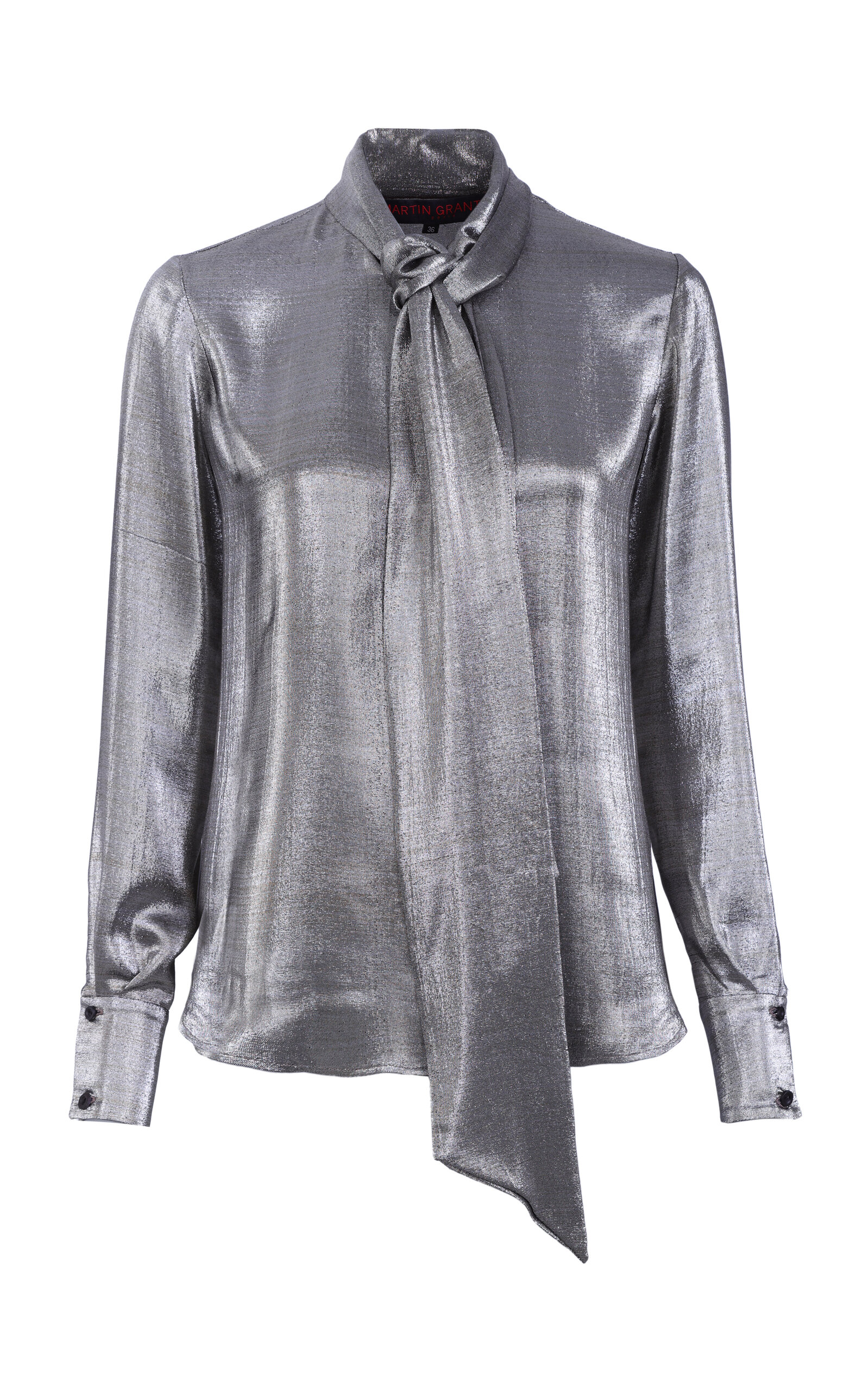 Metallic Silk-Blend Shirt