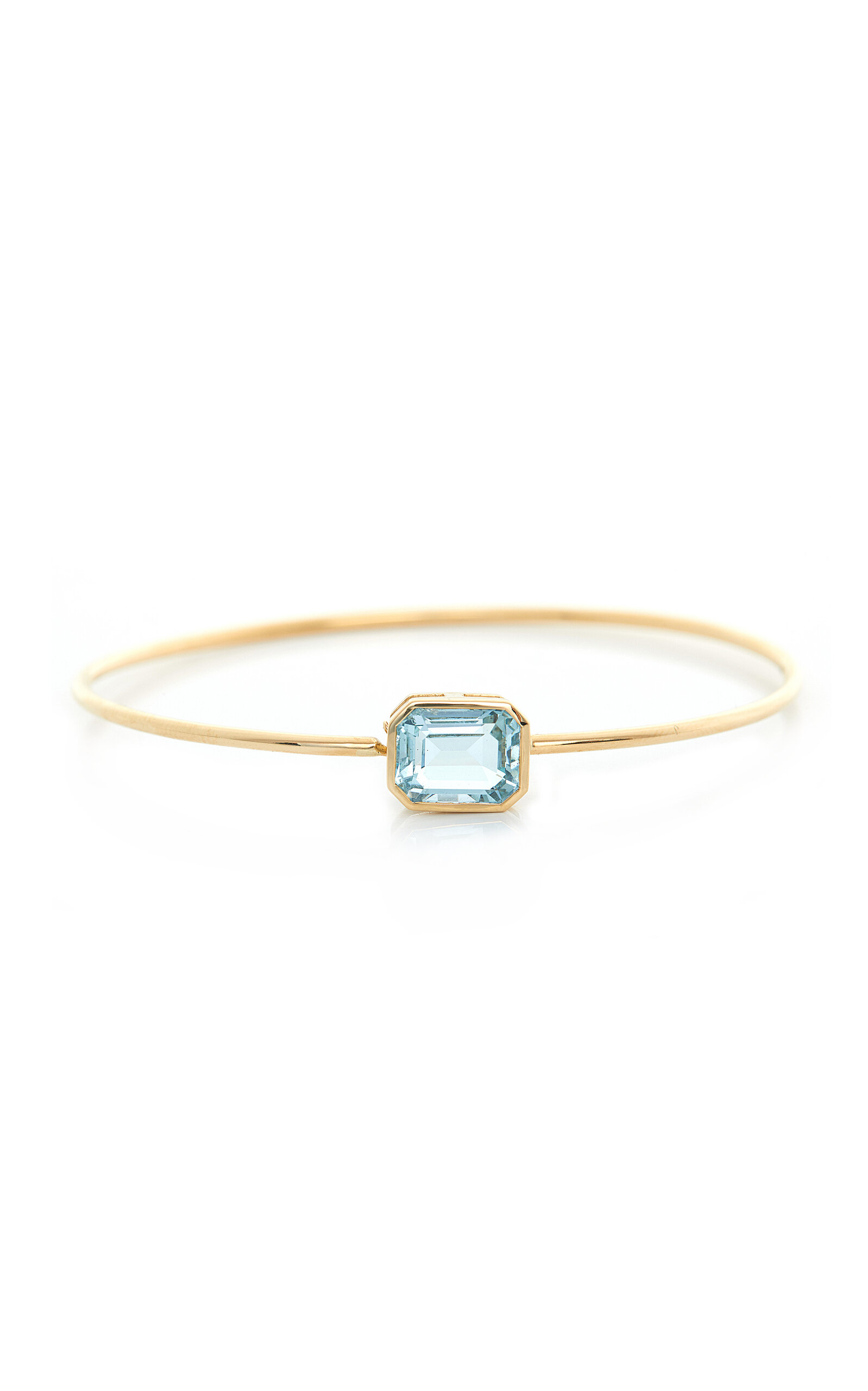 18K Yellow Gold Aquamarine Bracelet