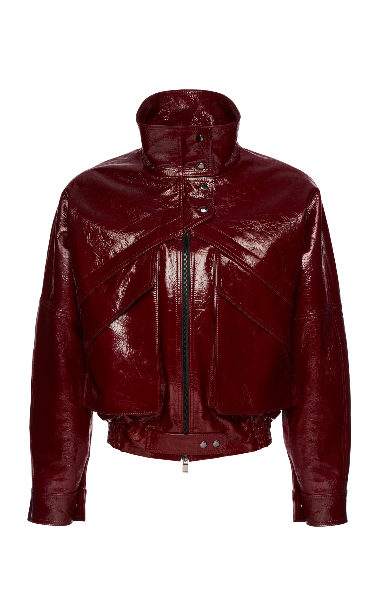 Cropped Patent Leather Jacket