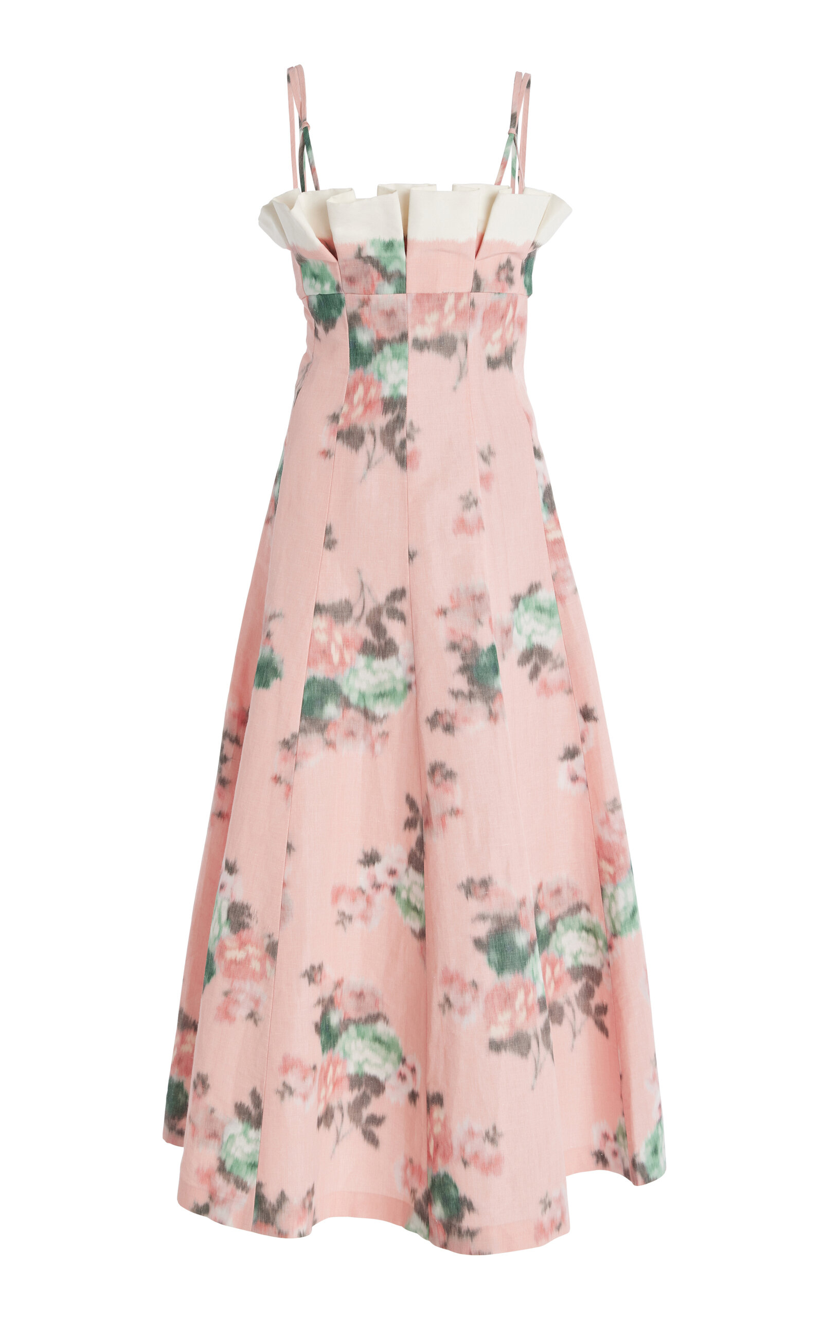 Floral Taffeta Midi Dress