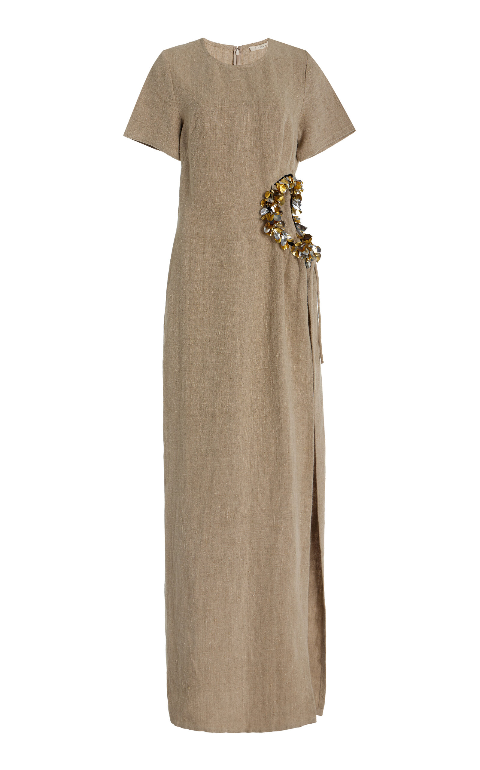 Seaford Embellished Linen Maxi Dress