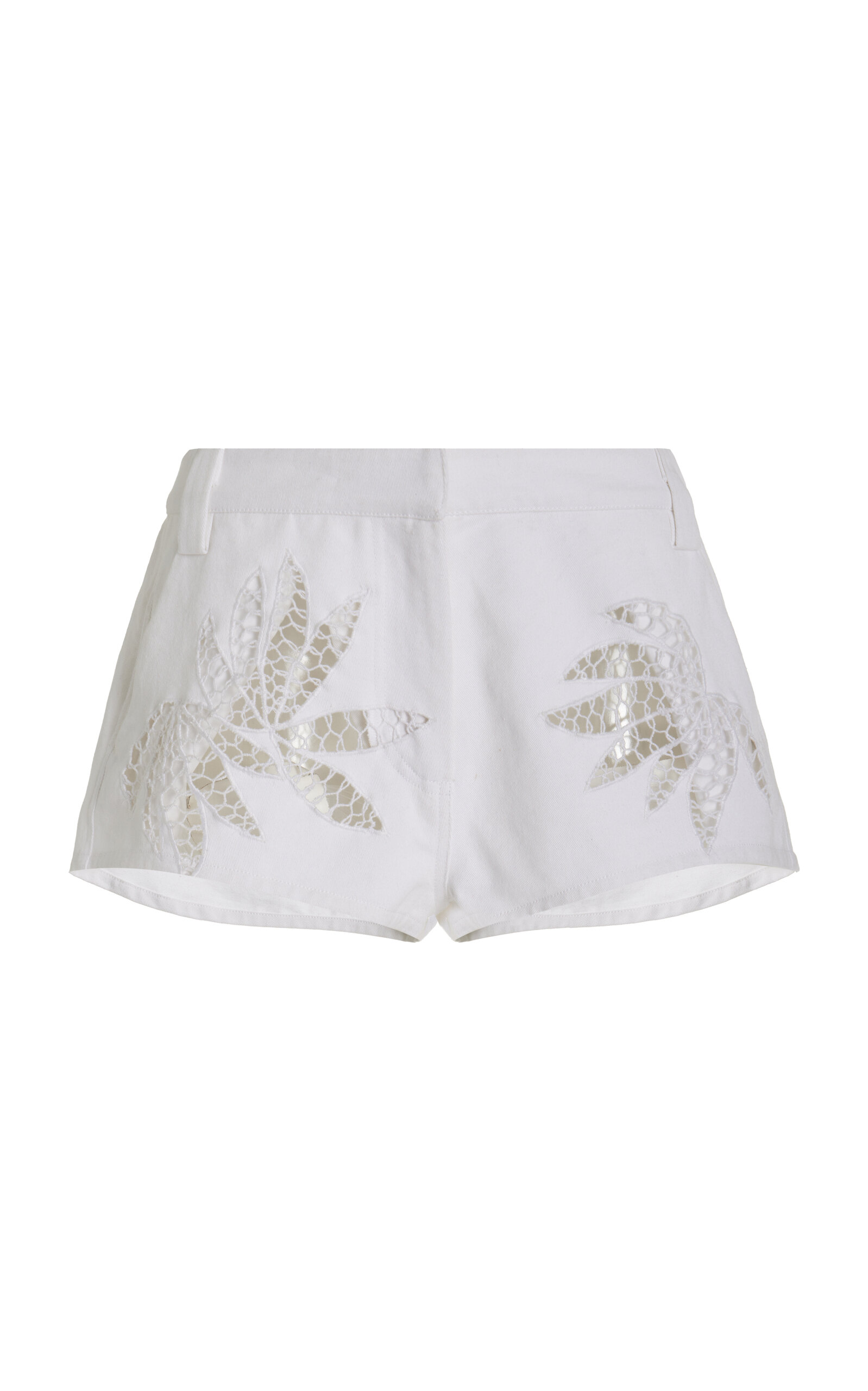 Shop Diotima Rider Cotton Shorts In White