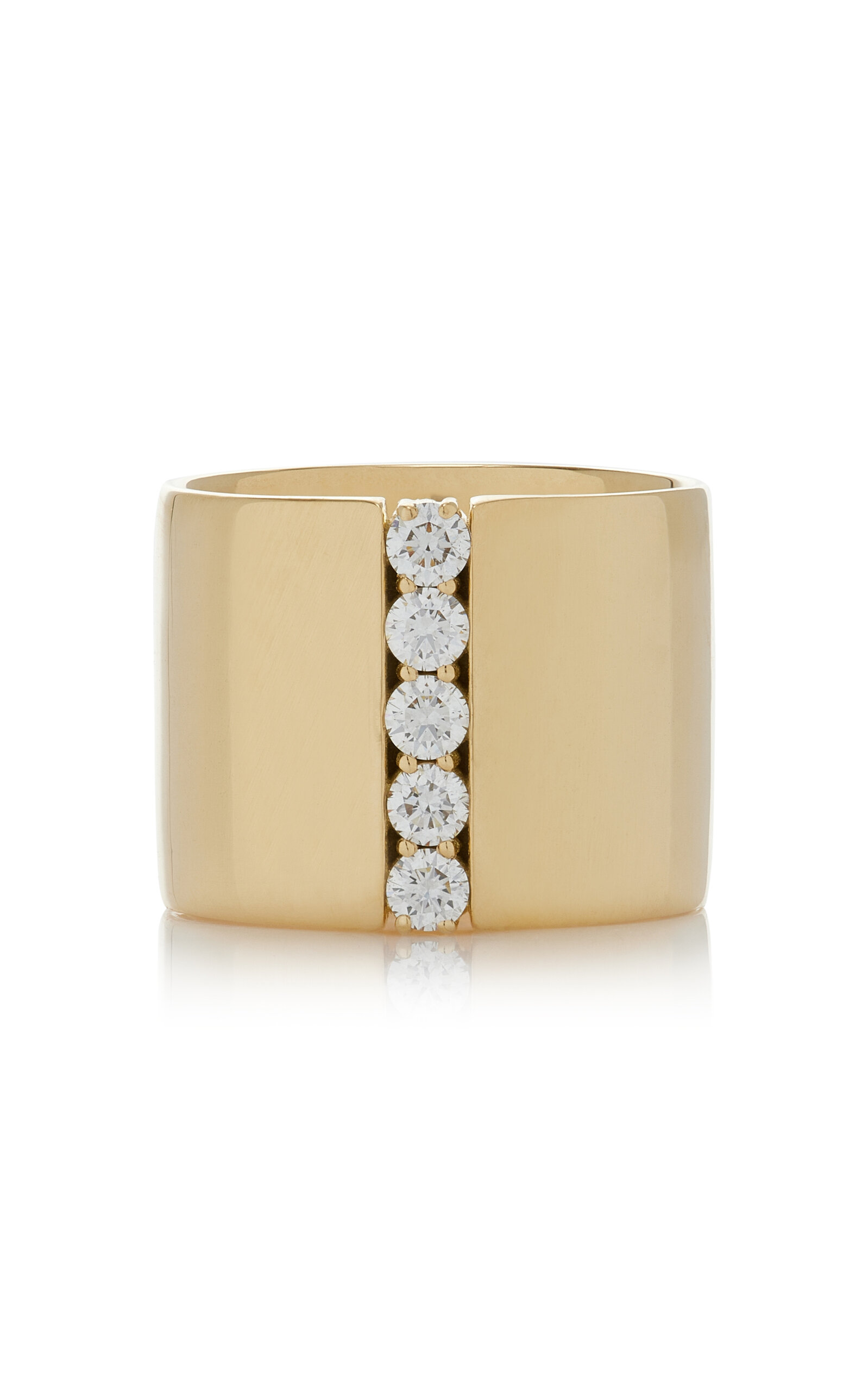 18k Yellow Gold Honey Cigar Band Ring