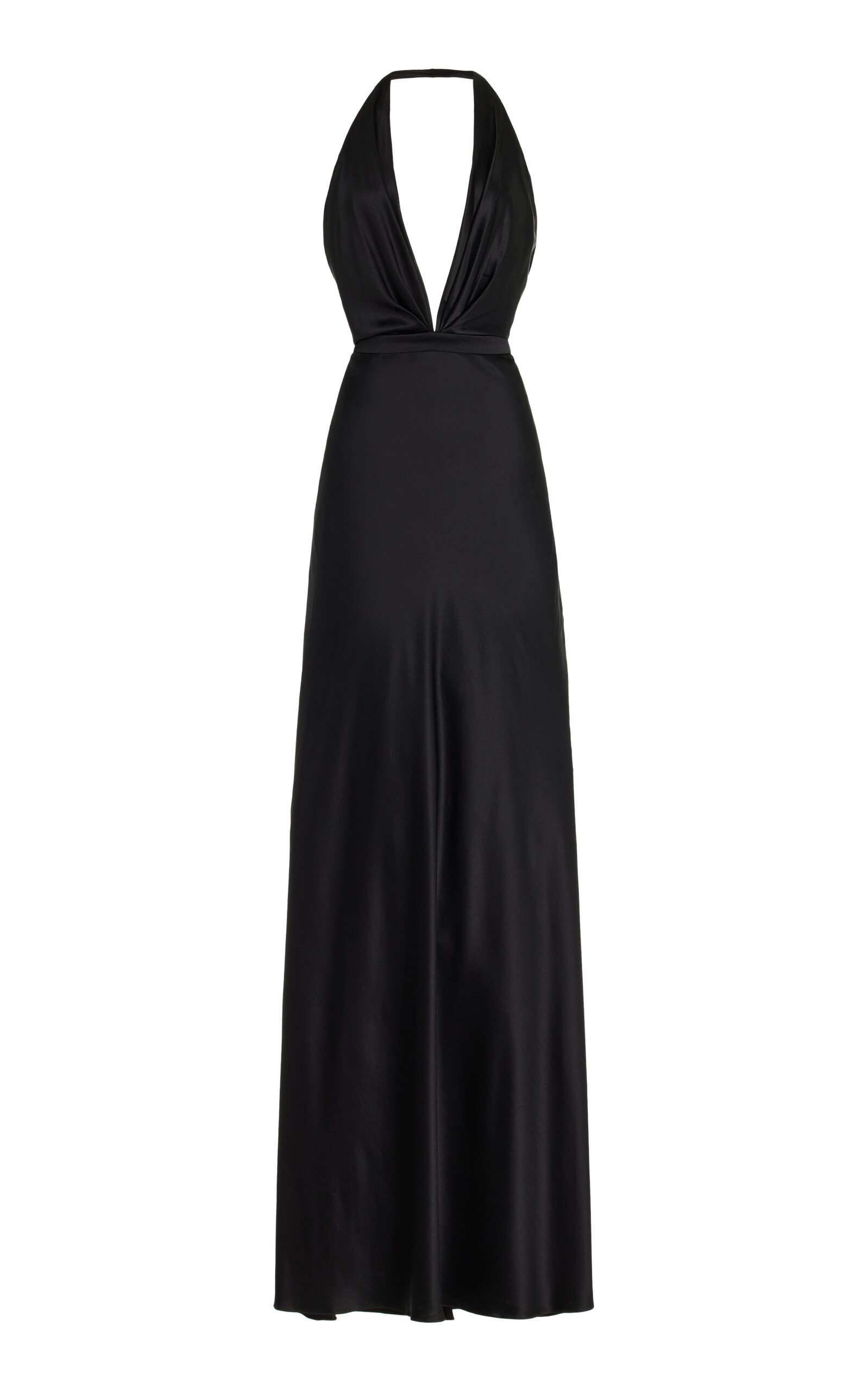 Shop Nili Lotan Essy Silk Gown In Black