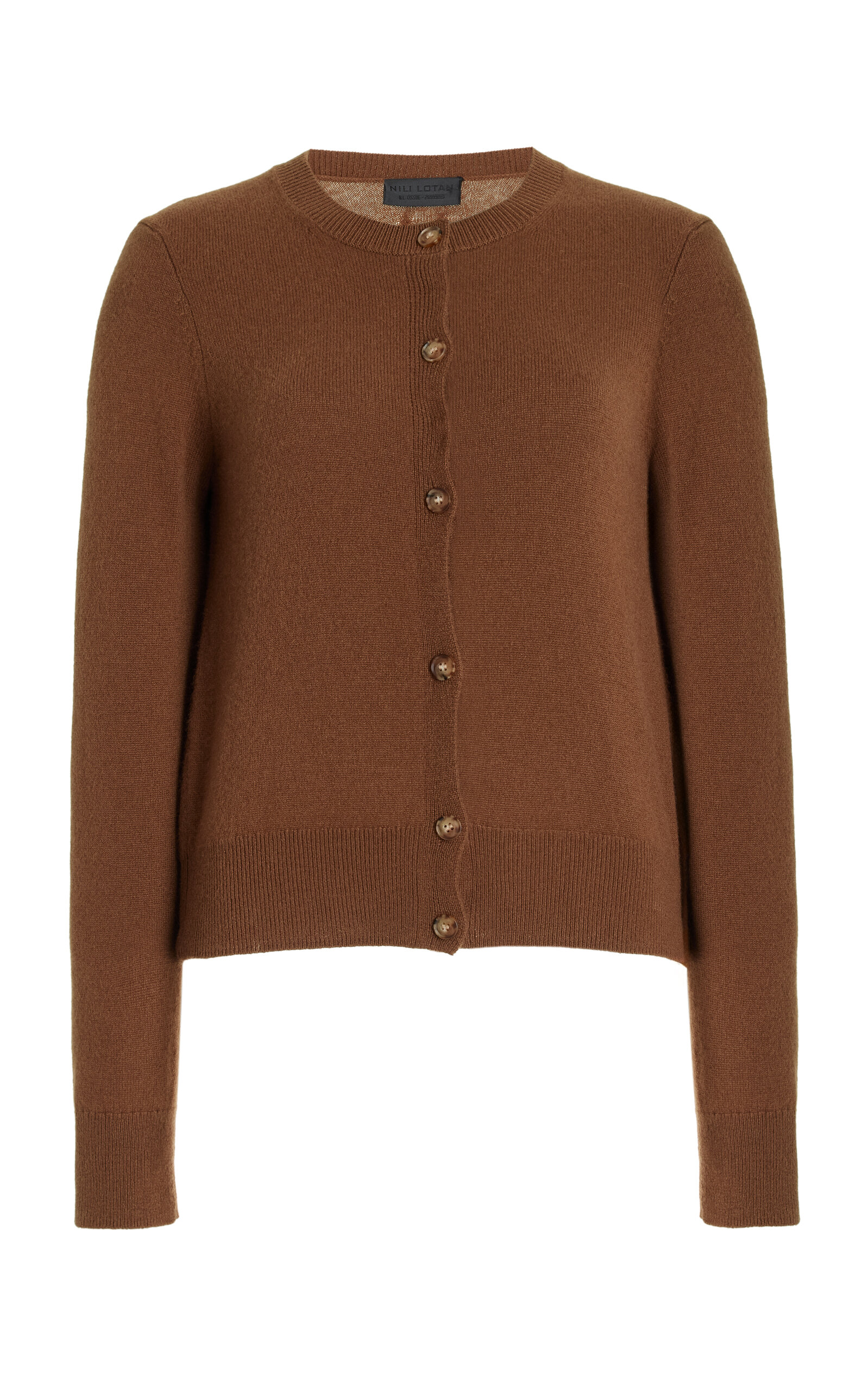 Shop Nili Lotan March Cashmere Cardigan In Brown