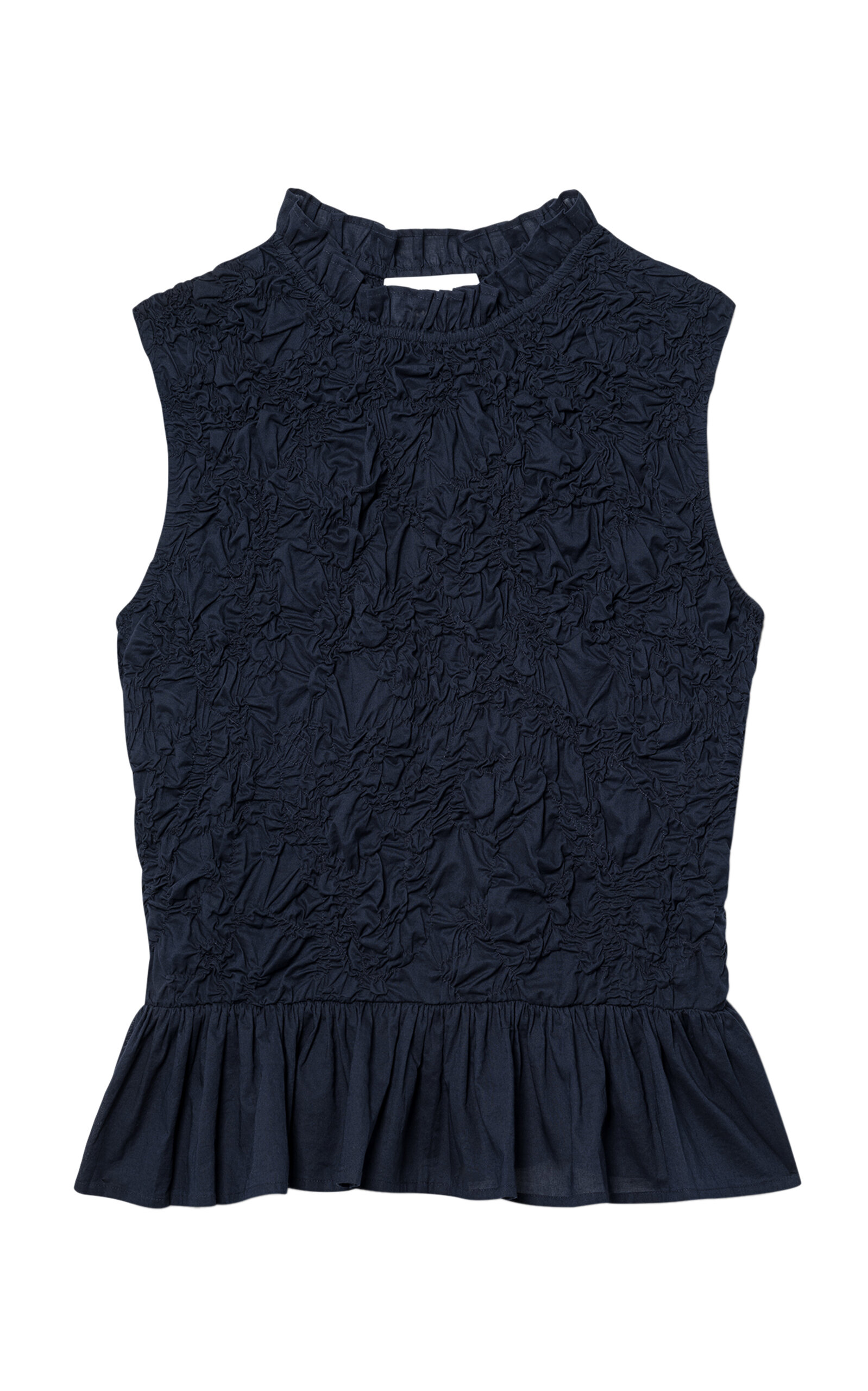 Shop Merlette Loie Cotton-voile Top In Navy