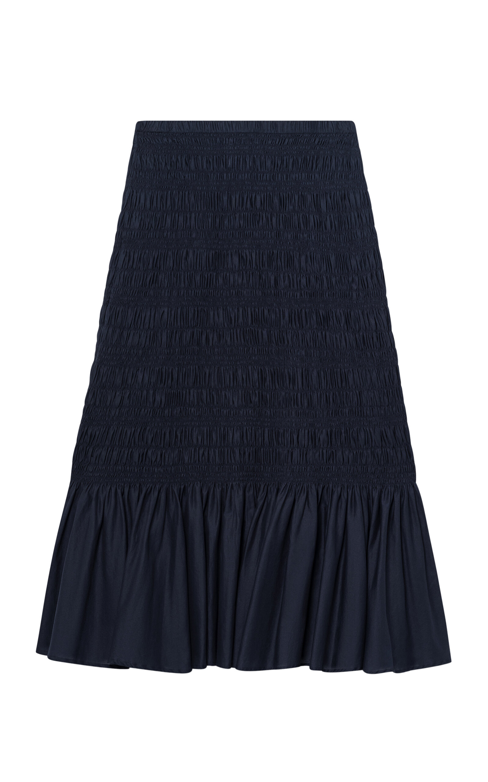 Shop Merlette Sereda Cotton-voile Skirt In Navy