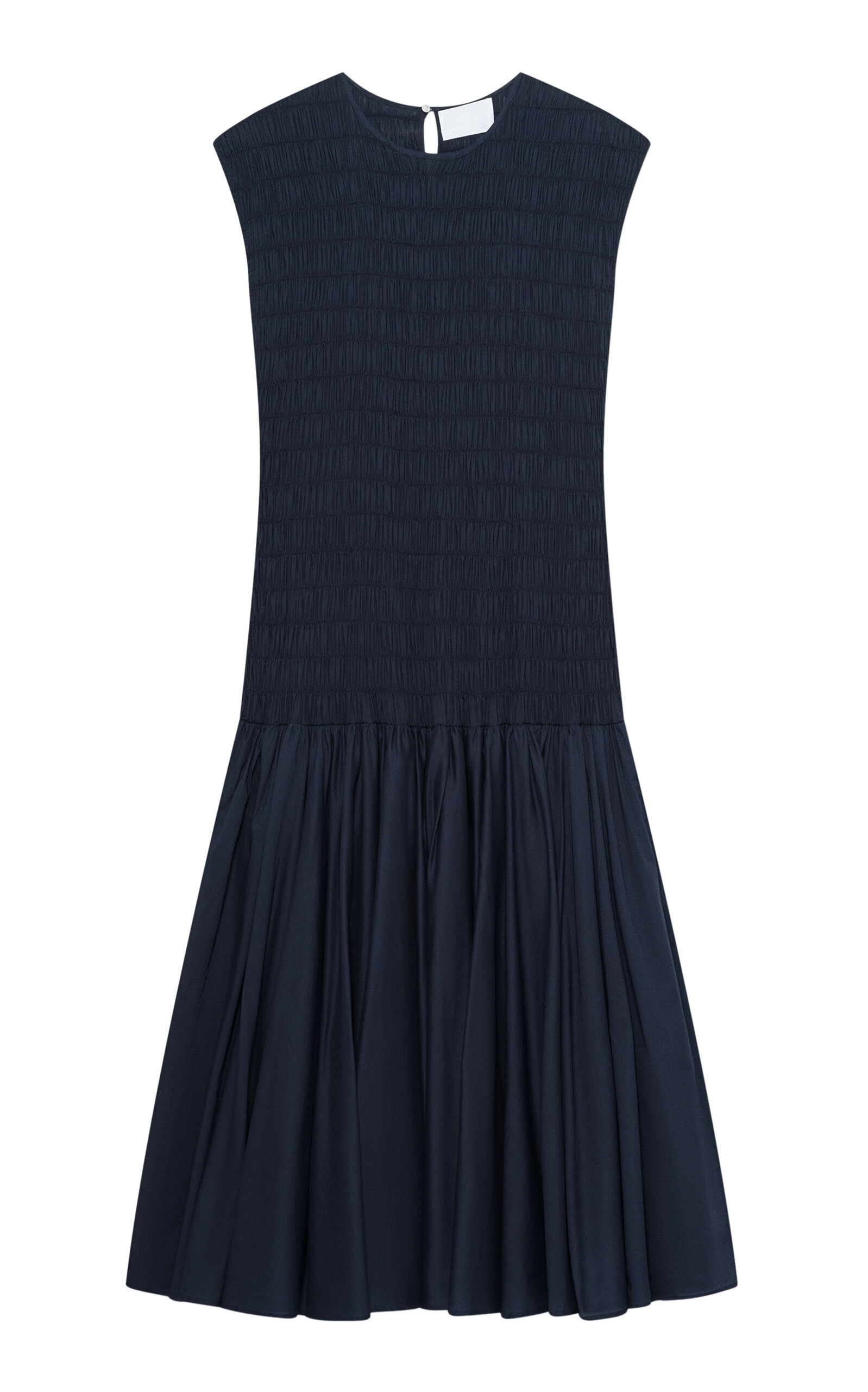 Shop Merlette Stijl Cotton-voile Dress In Navy