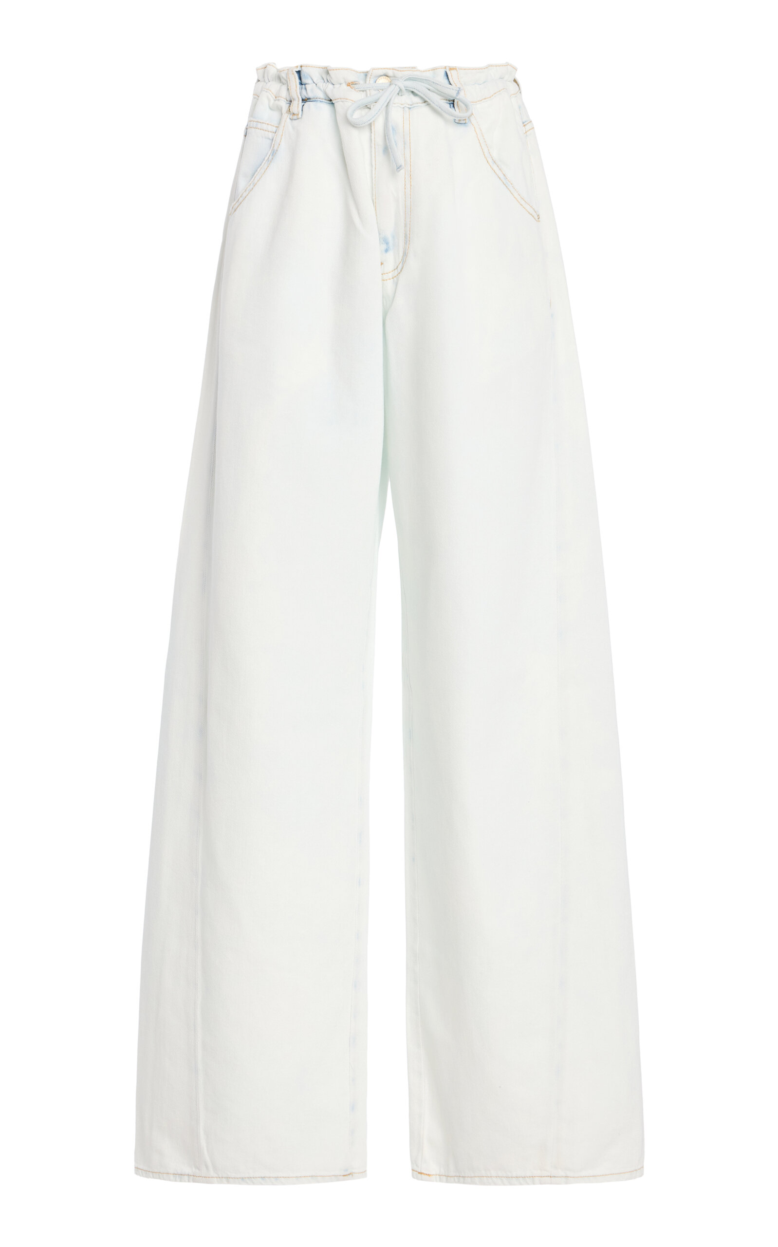 Iris Paper-Bag Wide-Leg Jeans