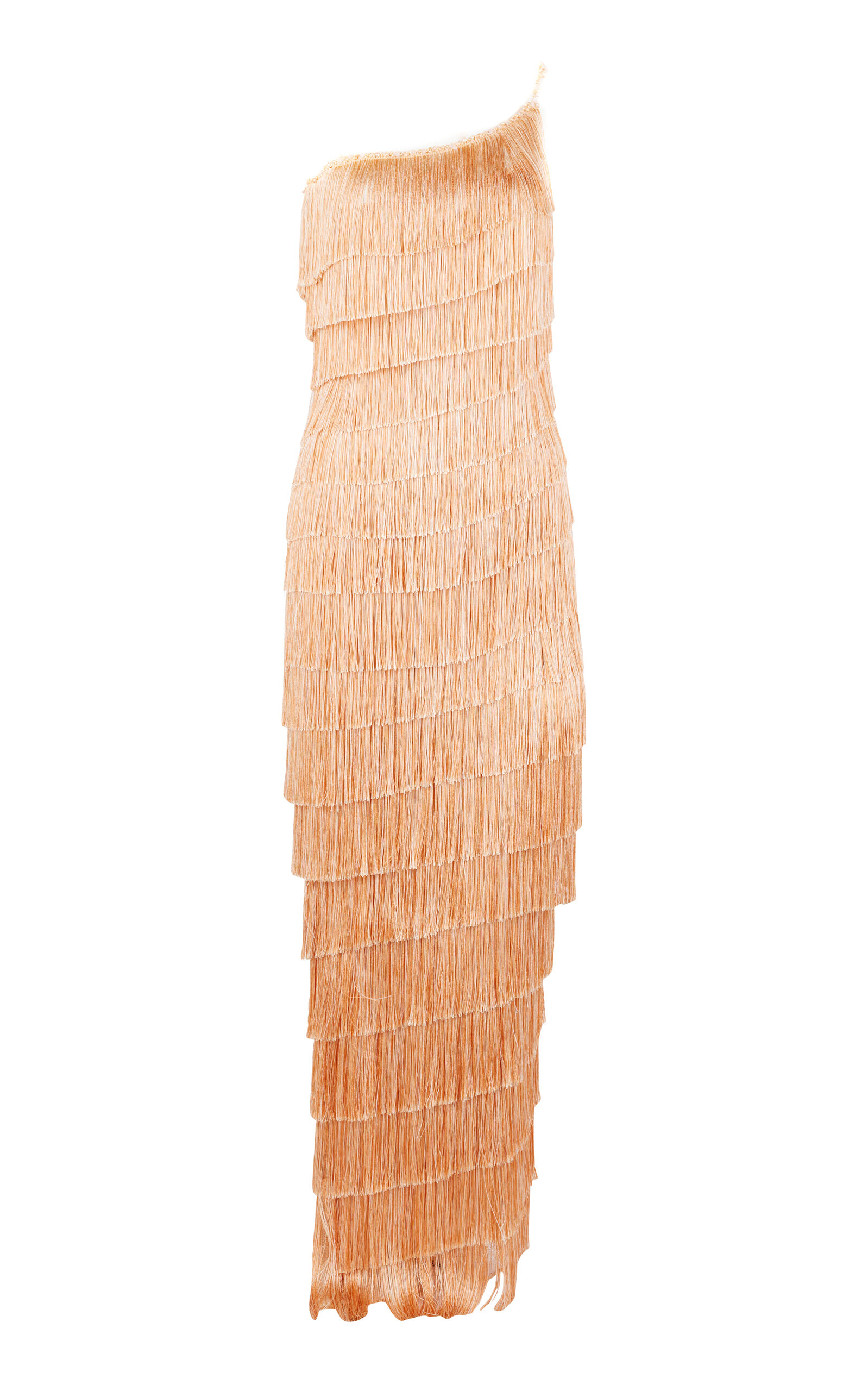 Isidora One-Shoulder Fringe Maxi Dress
