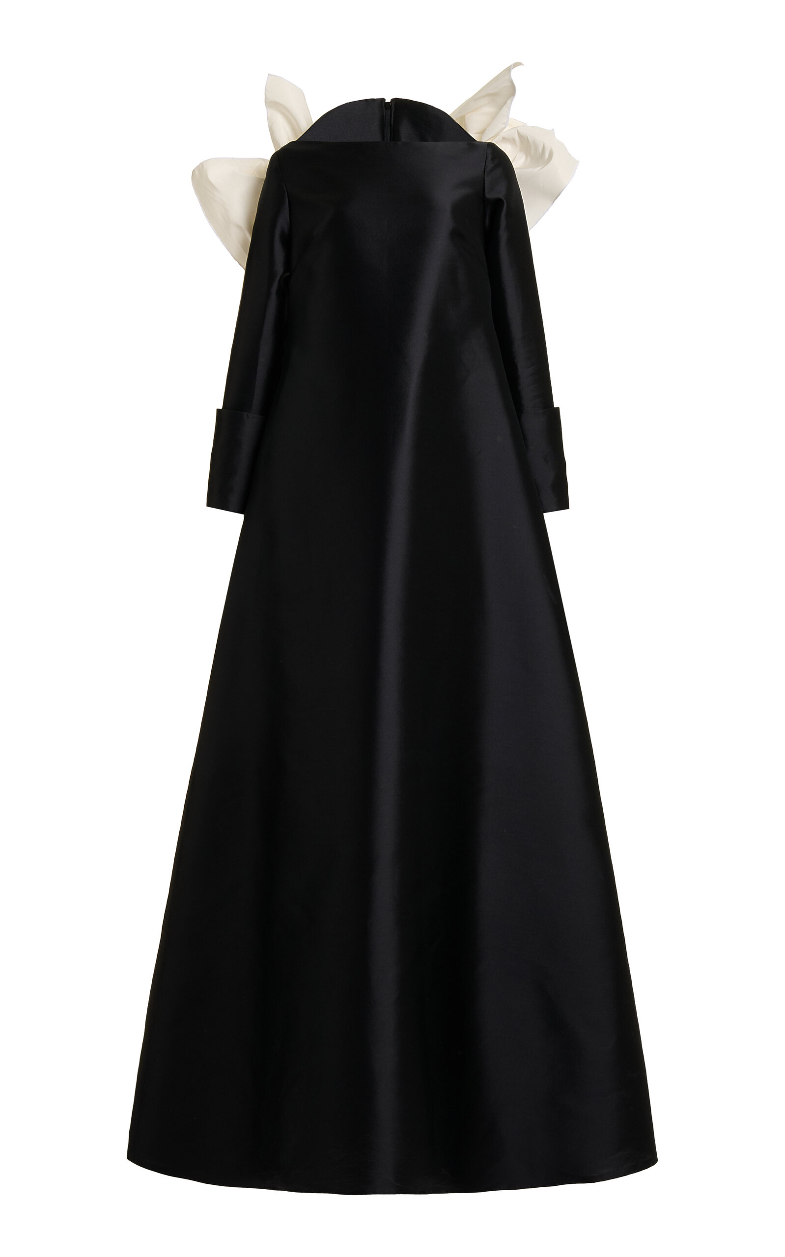 Zuri Silk Wool Trapezoid Gown