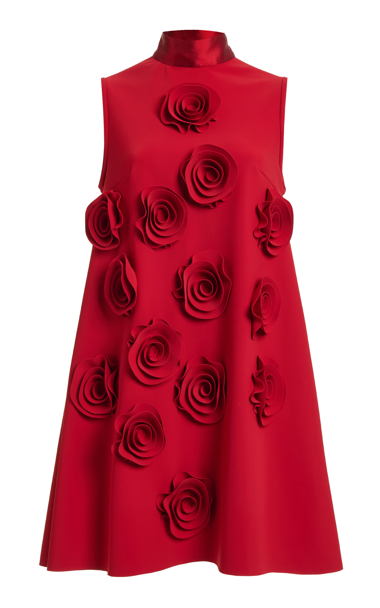 Quince Floral-Appliquéd Shift Mini Dress