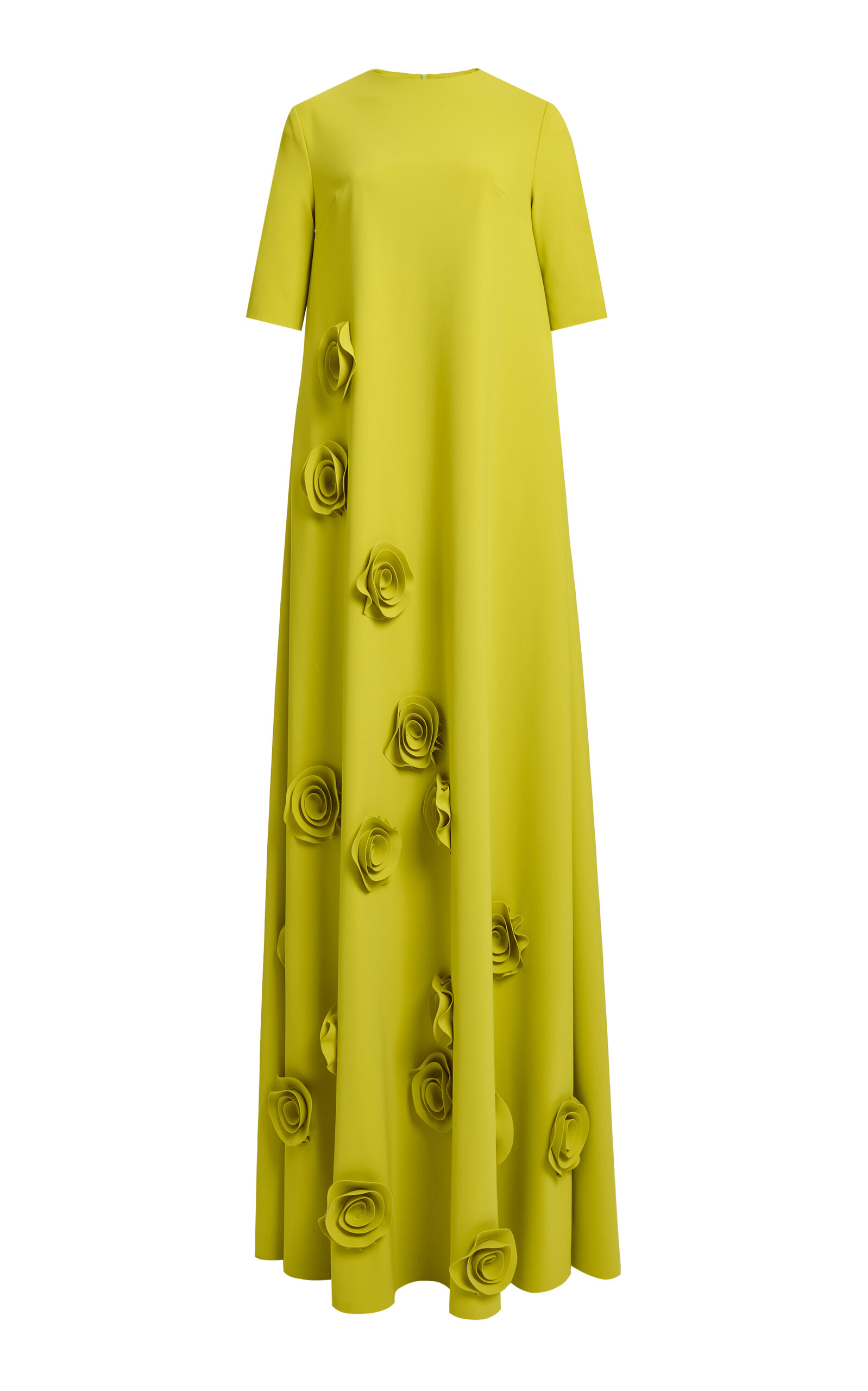 Remembrandt Floral-Appliquéd Shift Maxi Dress