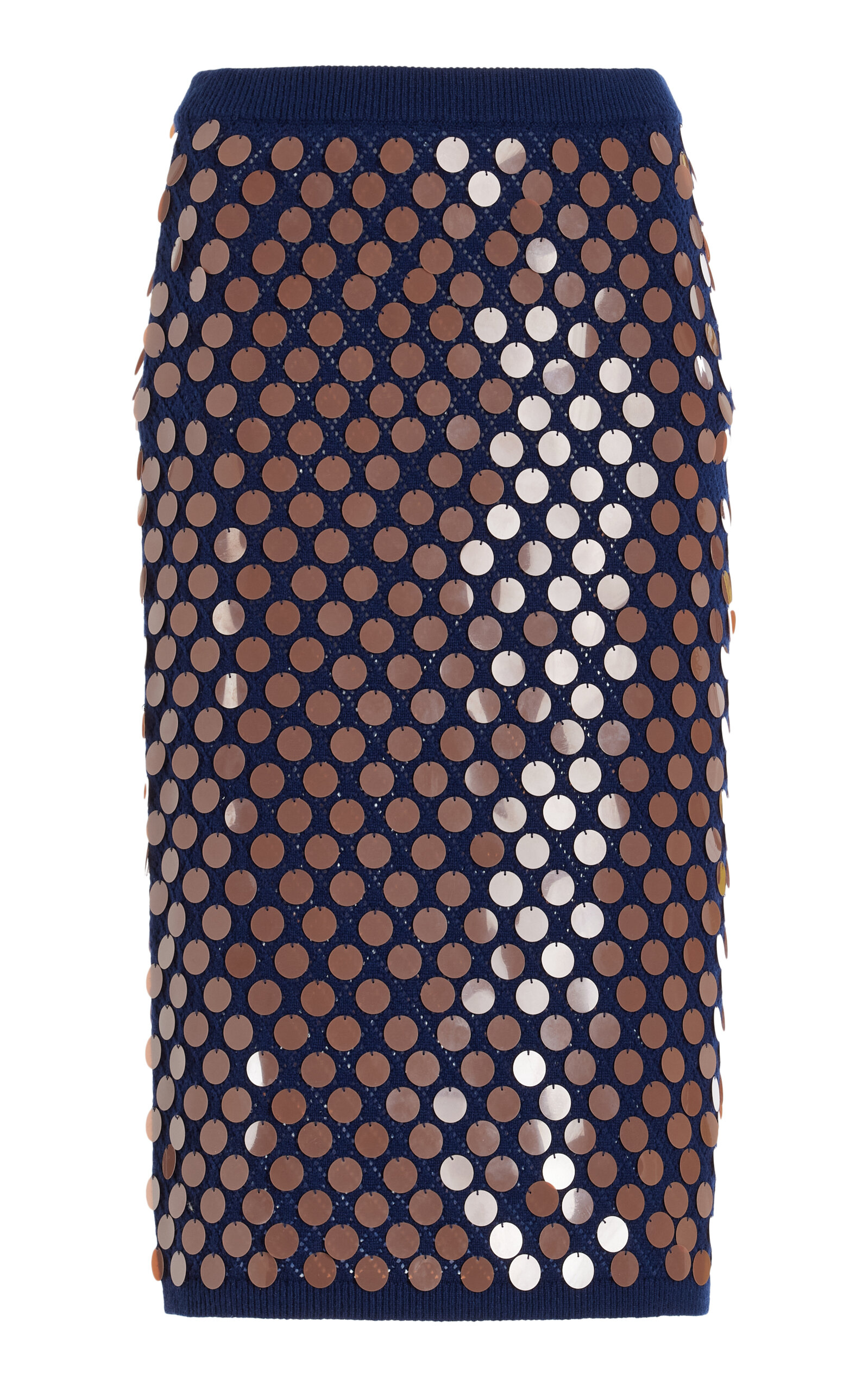 Shop Zankov Matteo Wool-blend Pencil Skirt In Brown