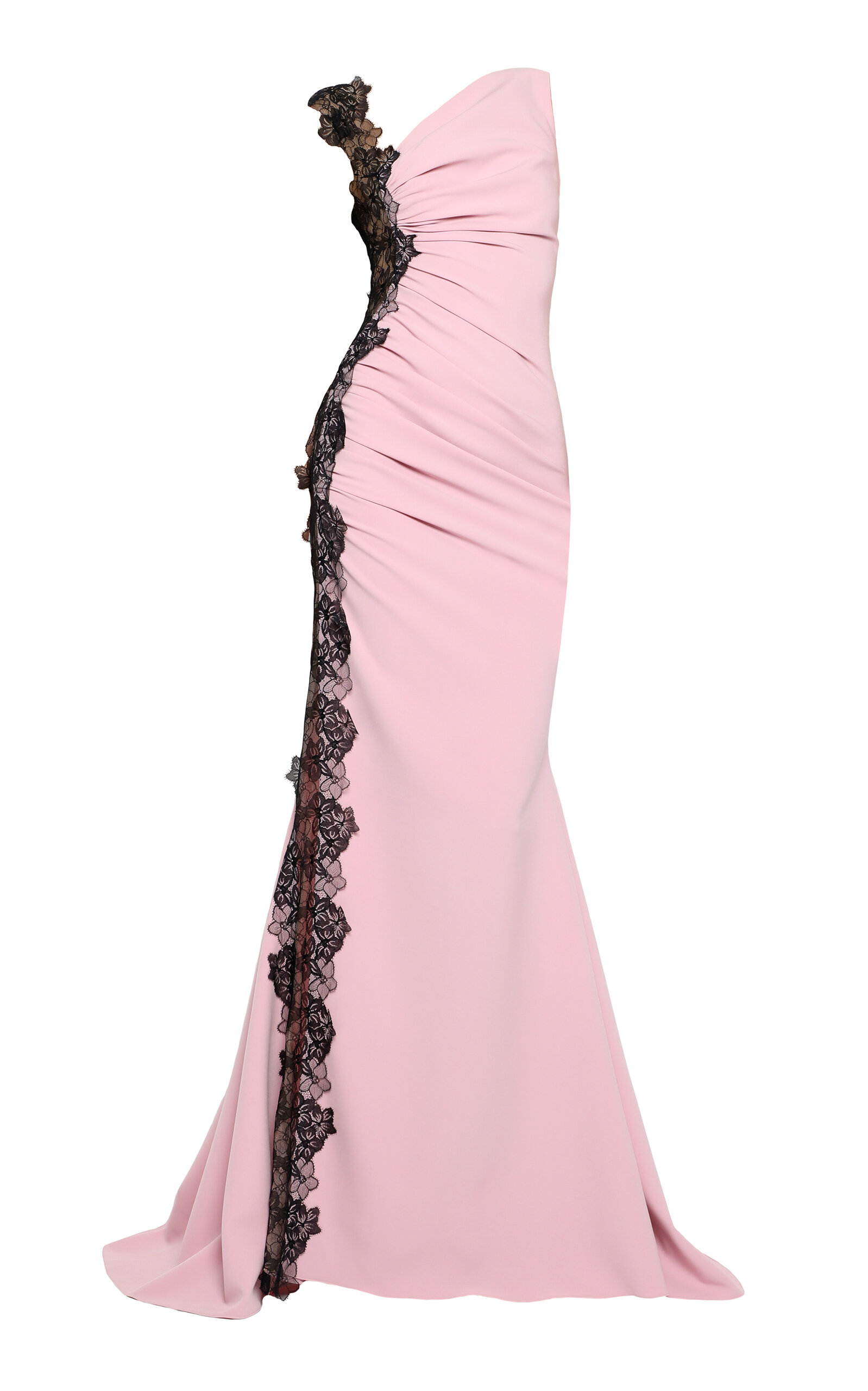 Hannah Lace-Detailed Stretch-Crepe Gown