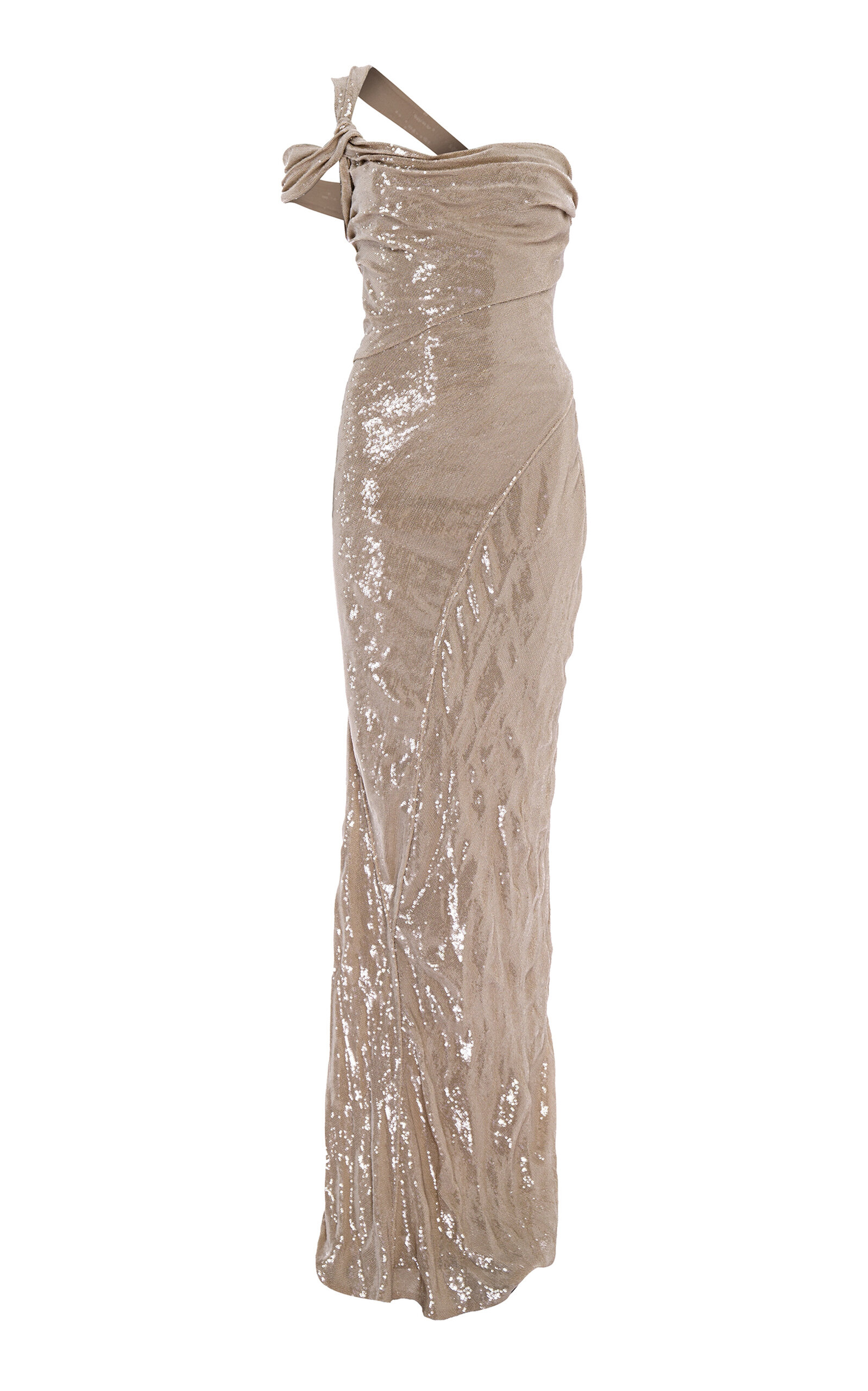 Twisted Sequined Silk Gown