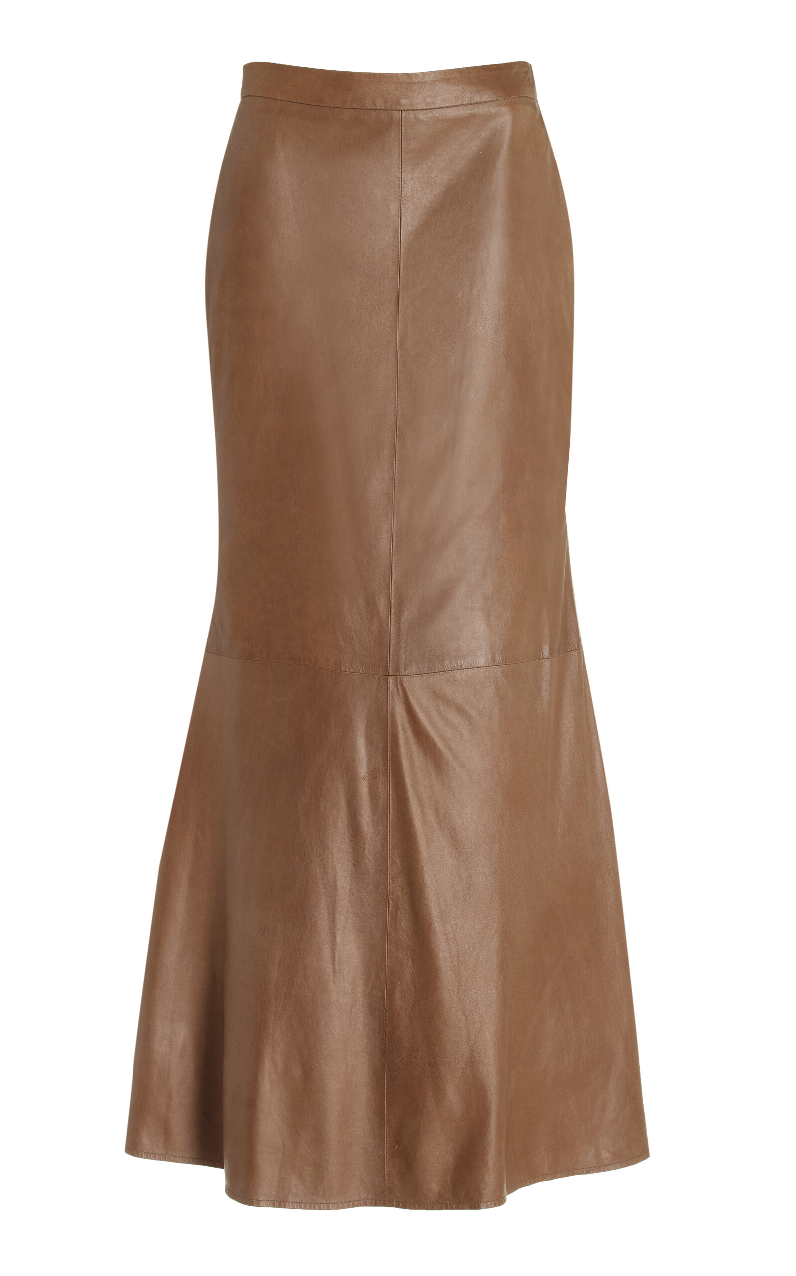 Twp Mid-rise Suede Maxi Skirt In Brown