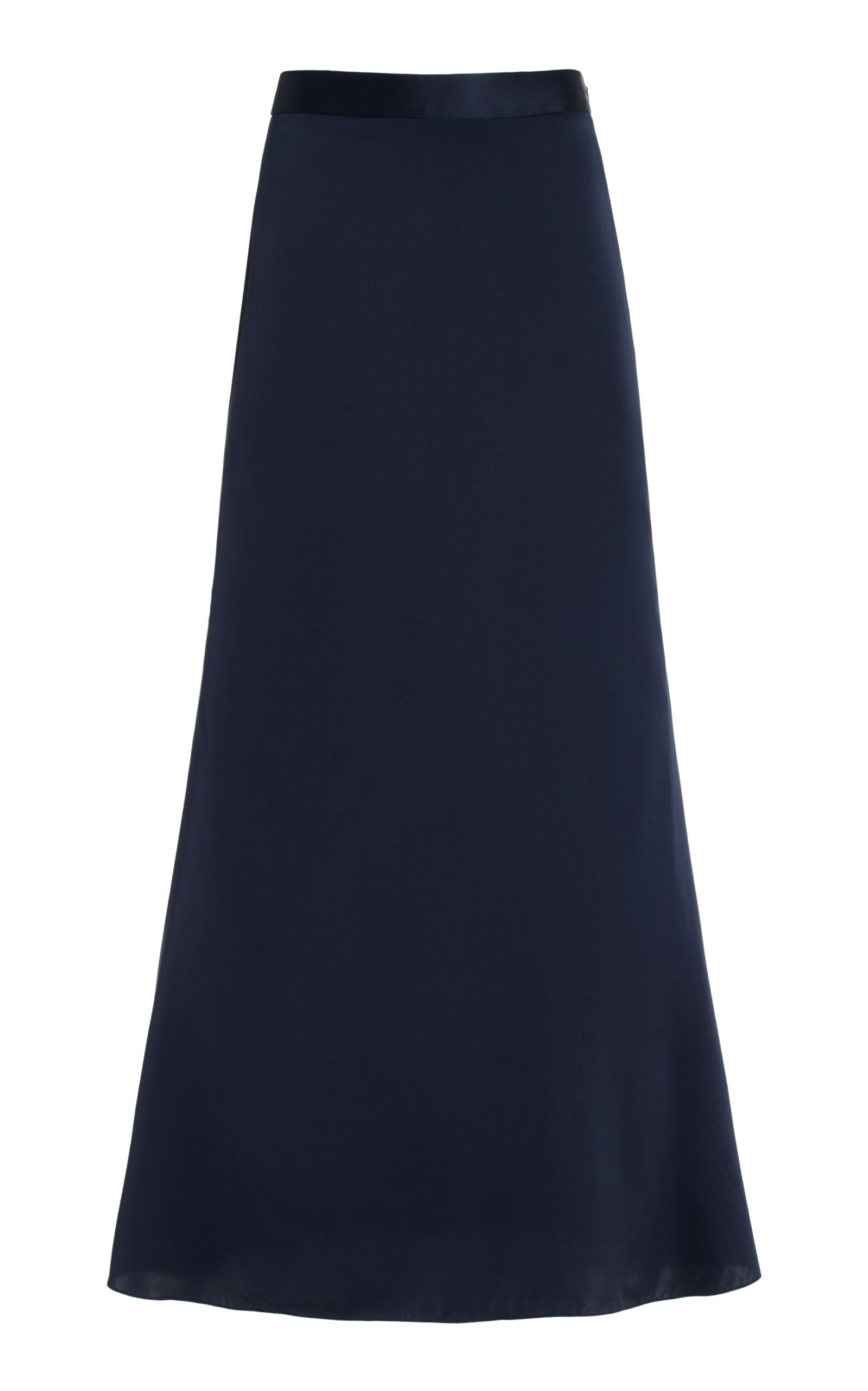 Twp Mid-rise Suede Maxi Skirt In Navy