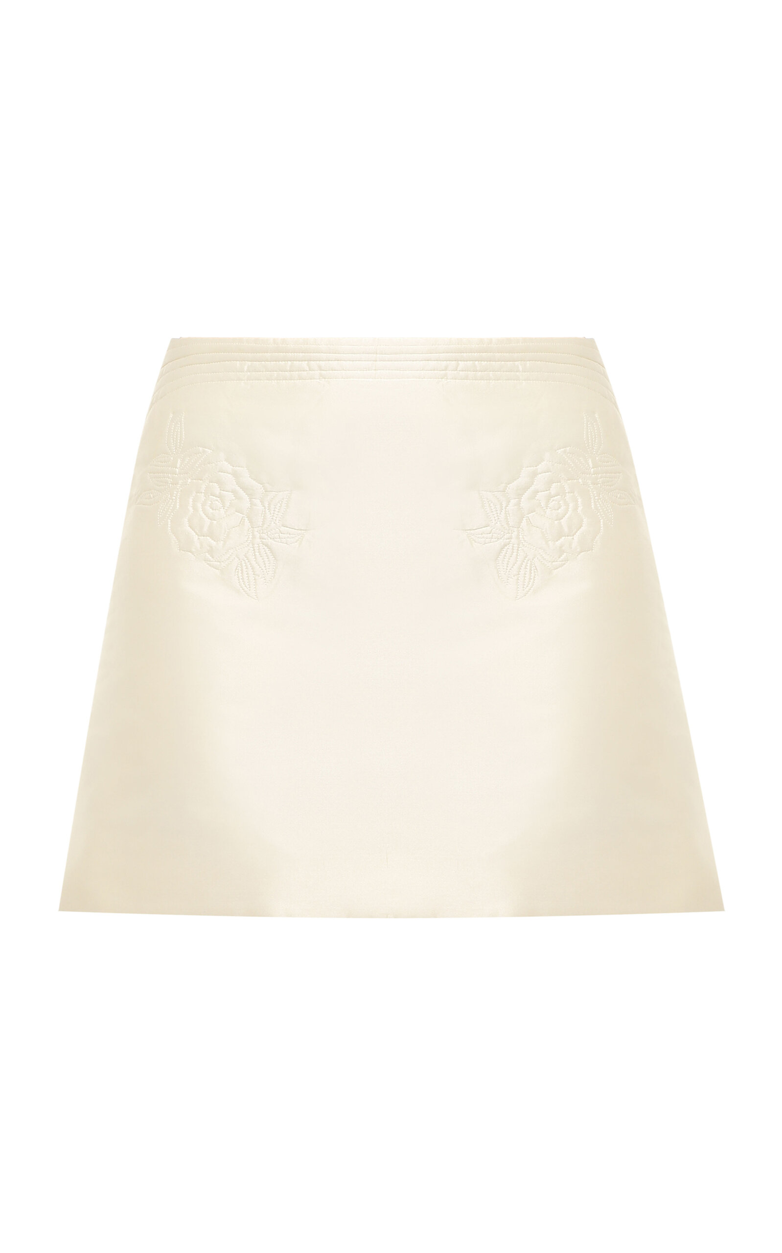 Bellamy Embroidered Satin Mini Skirt