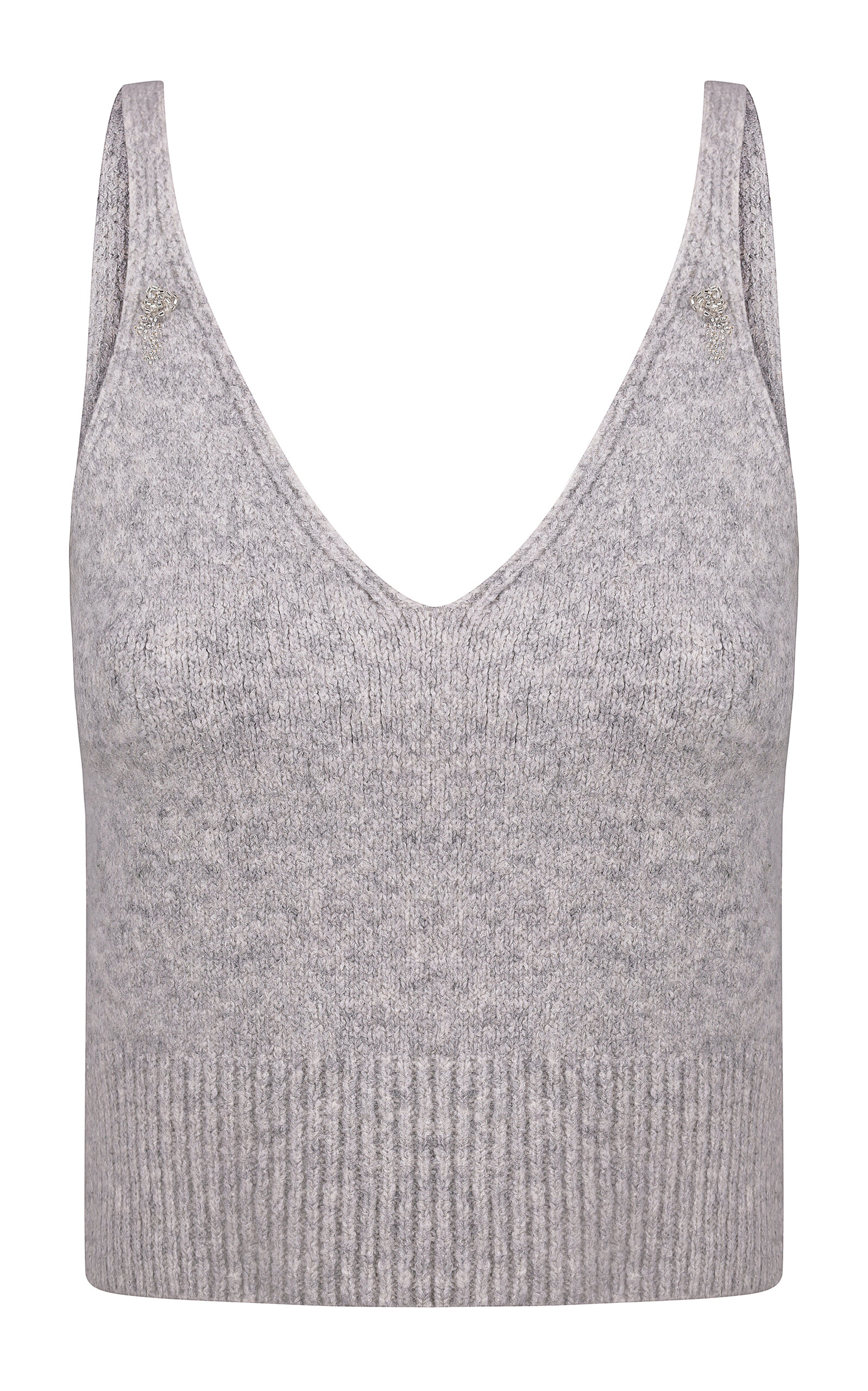 Shop Anna October Mylene Knit Top In Grey