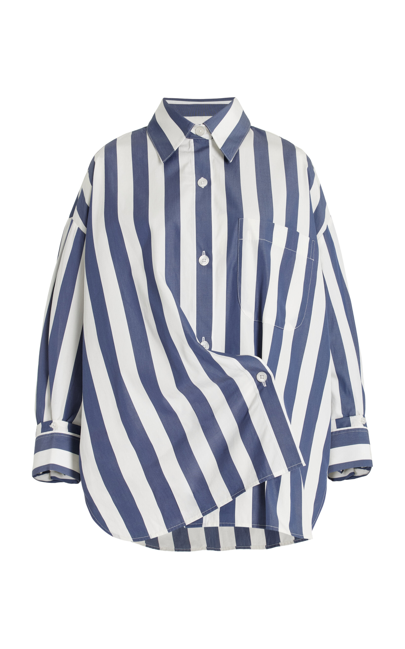 Shop Twp New Earl Cotton Shirt In Stripe