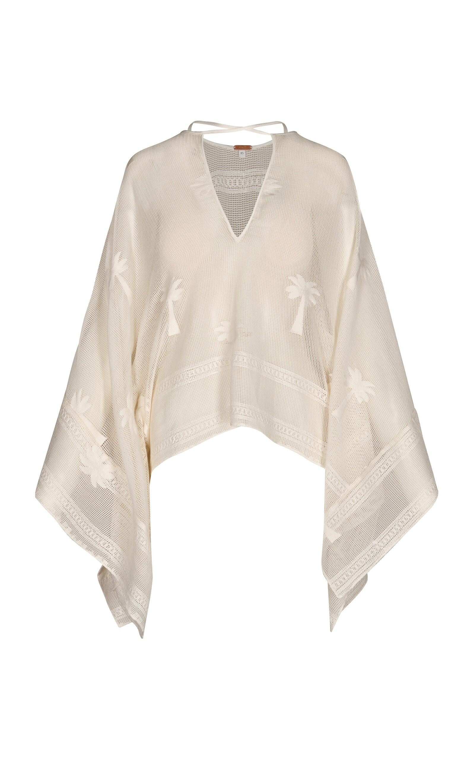 After Swimming Embroidered Cotton Poncho