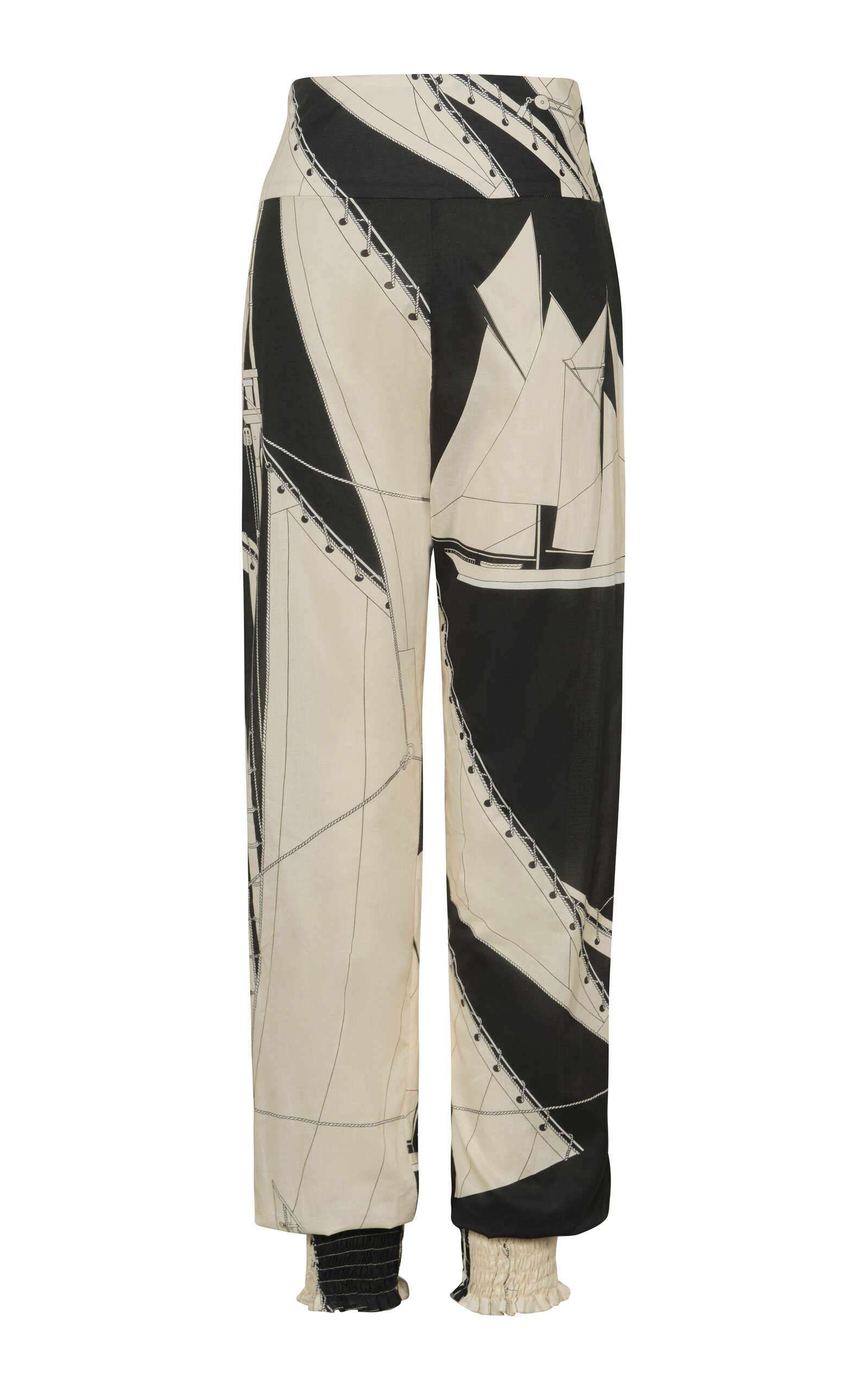 JOHANNA ORTIZ SPEED QUEEN PRINTED COTTON TAPERED PANTS 