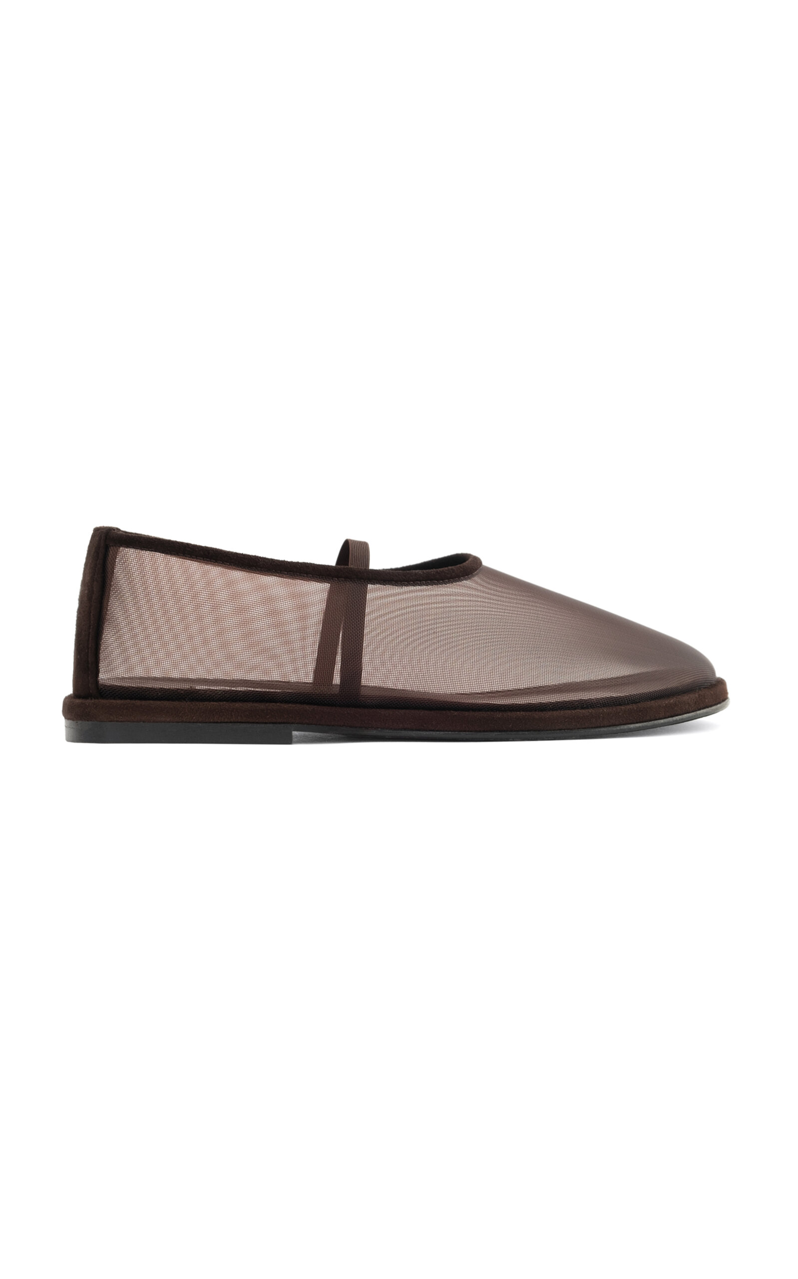 Shop Hvoya Satie Mesh Ballet Flats In Brown