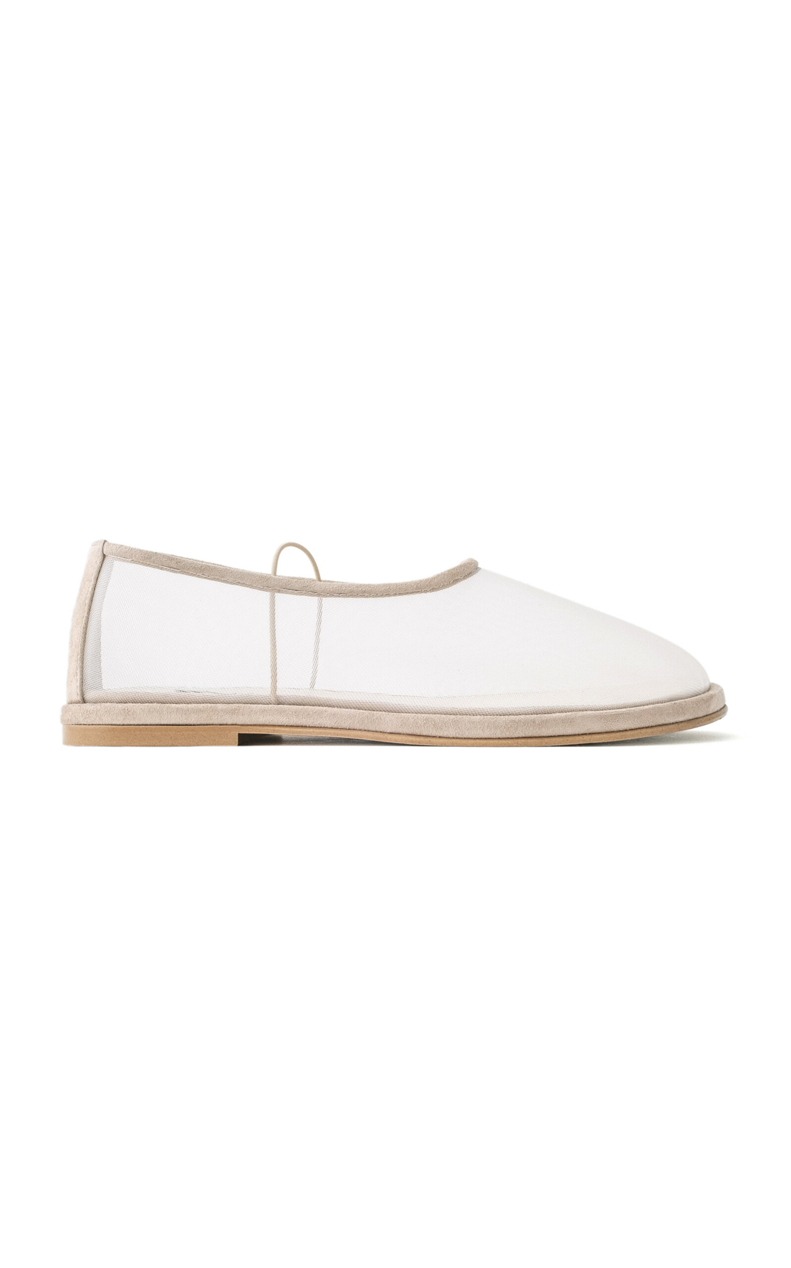 Shop Hvoya Satie Mesh Ballet Flats In White