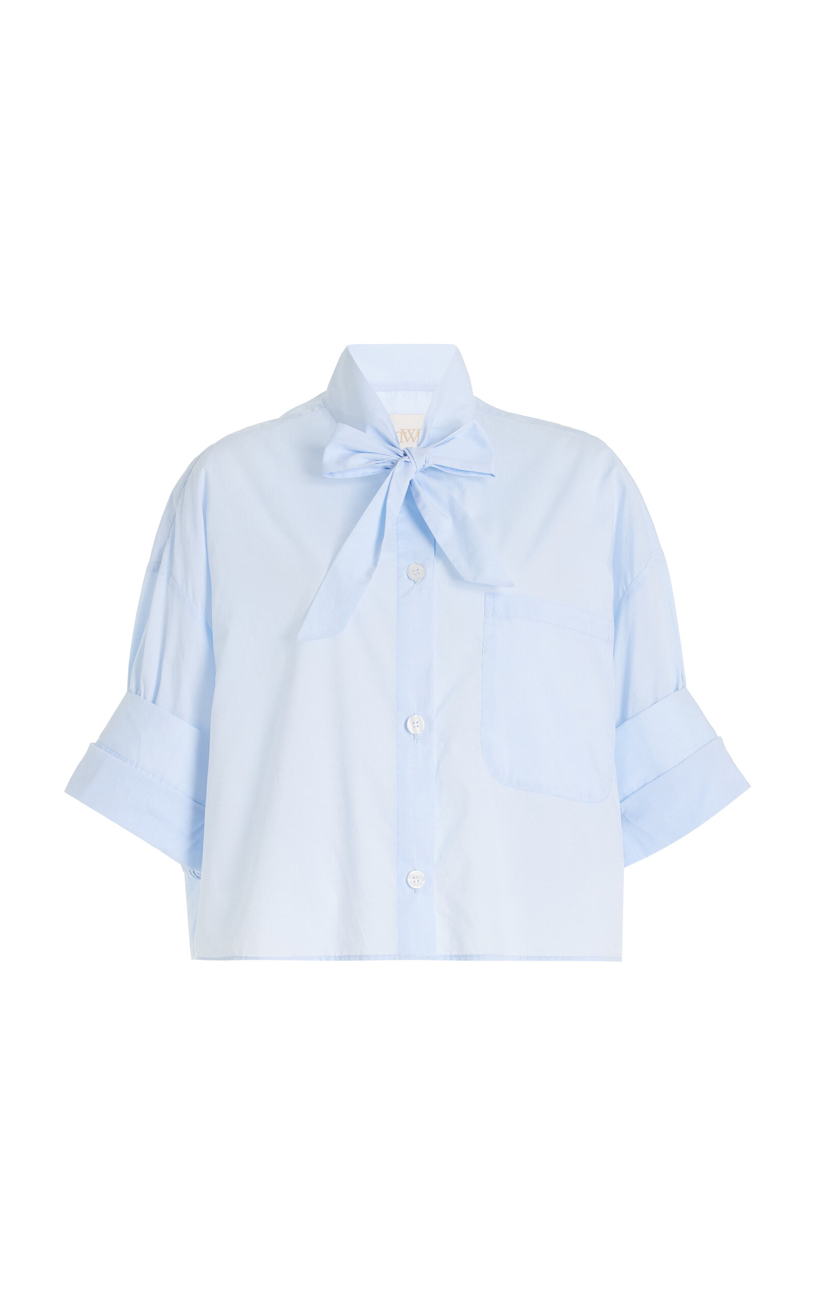 Shop Twp Next Ex Cotton Shirt In Light Blue