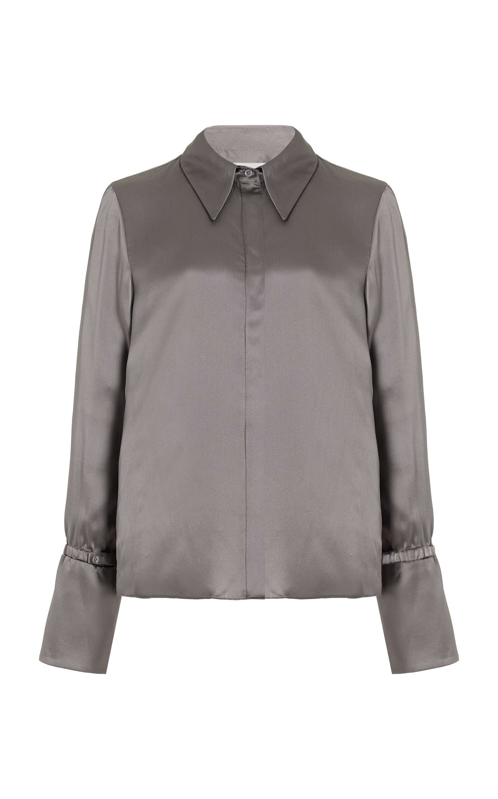 Object of Affection Silk-Charmeuse Shirt