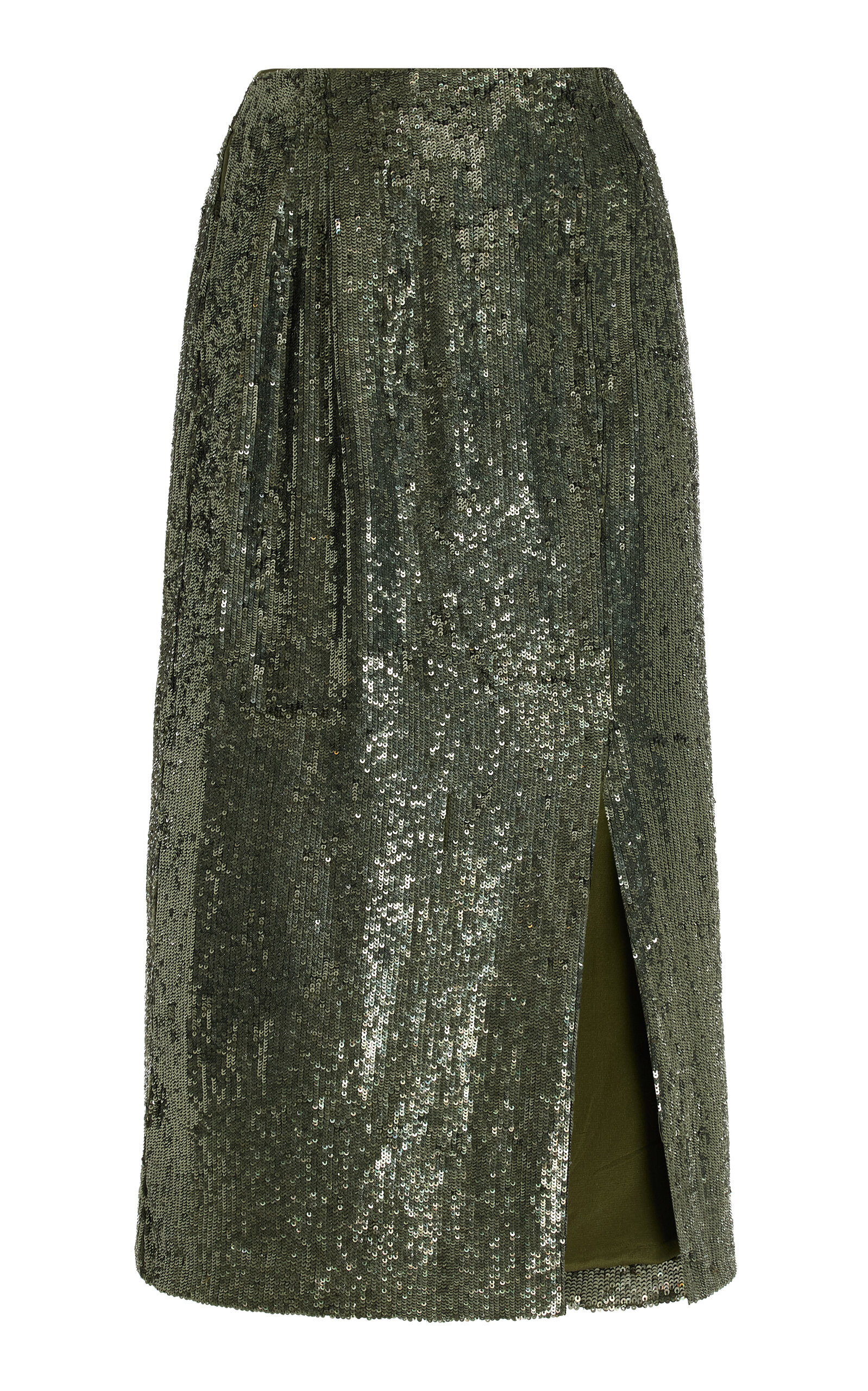 Fishscale Sequined Silk Skirt